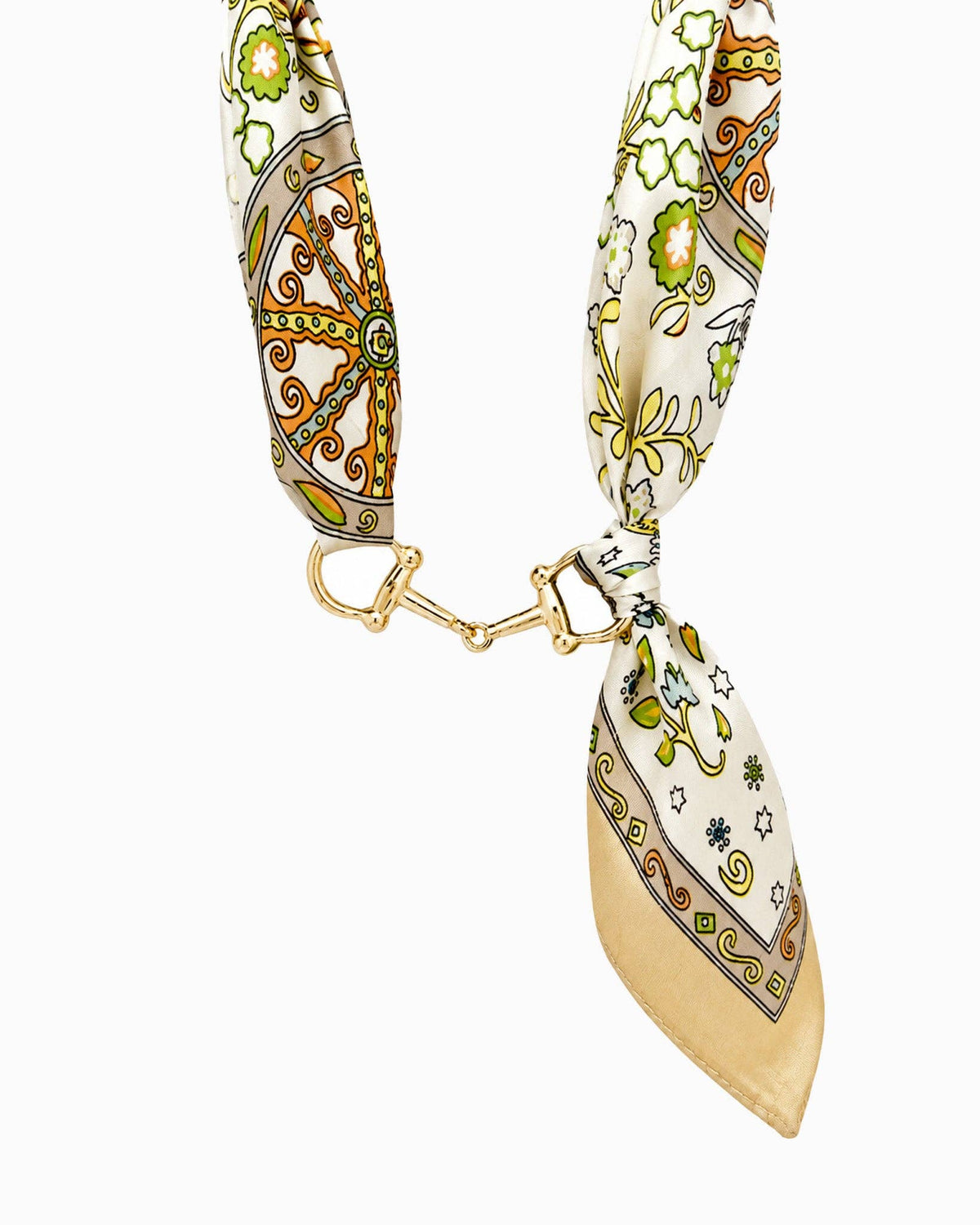 Horse Bit Silk Scarf Chocker Necklace