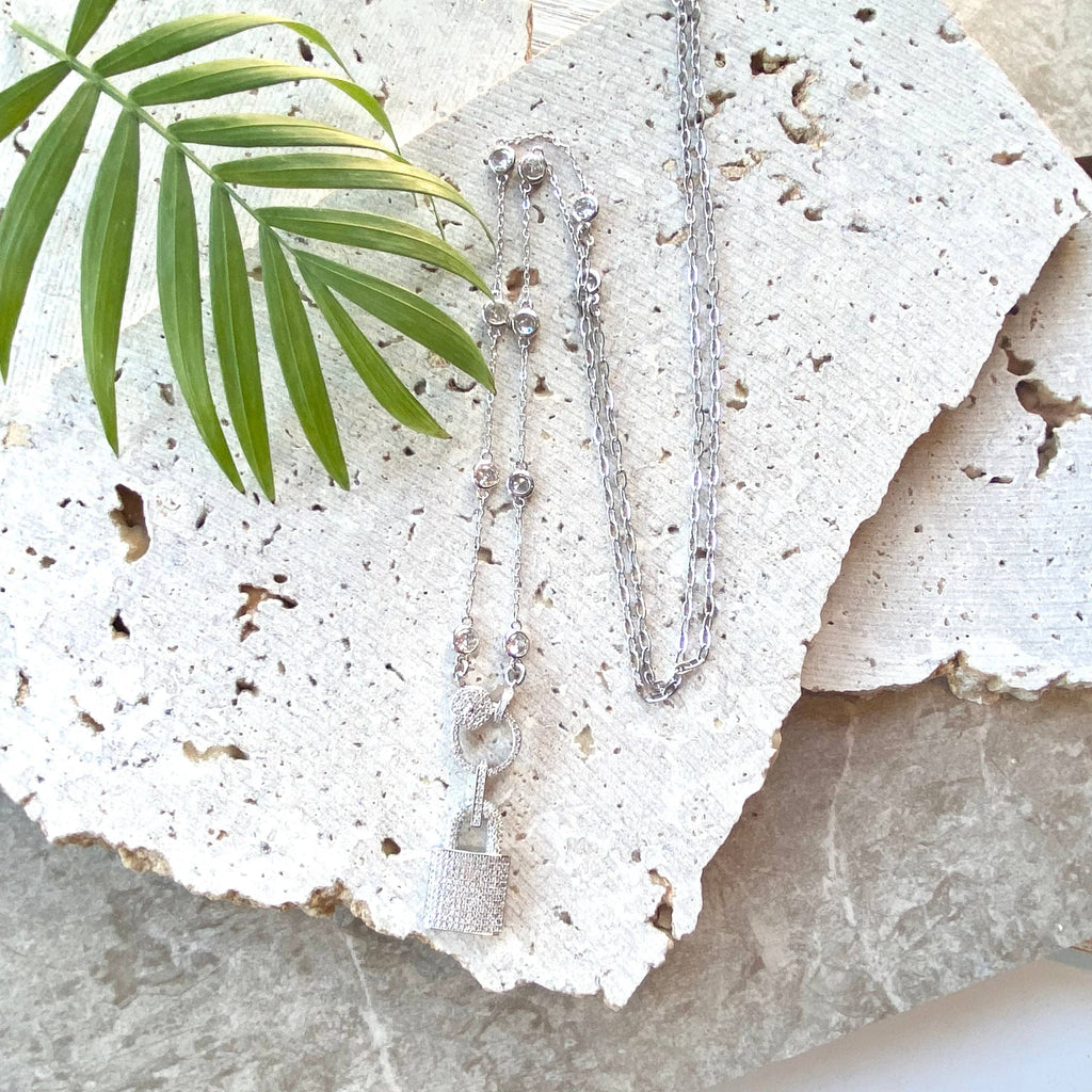 Lock Crystal Necklace