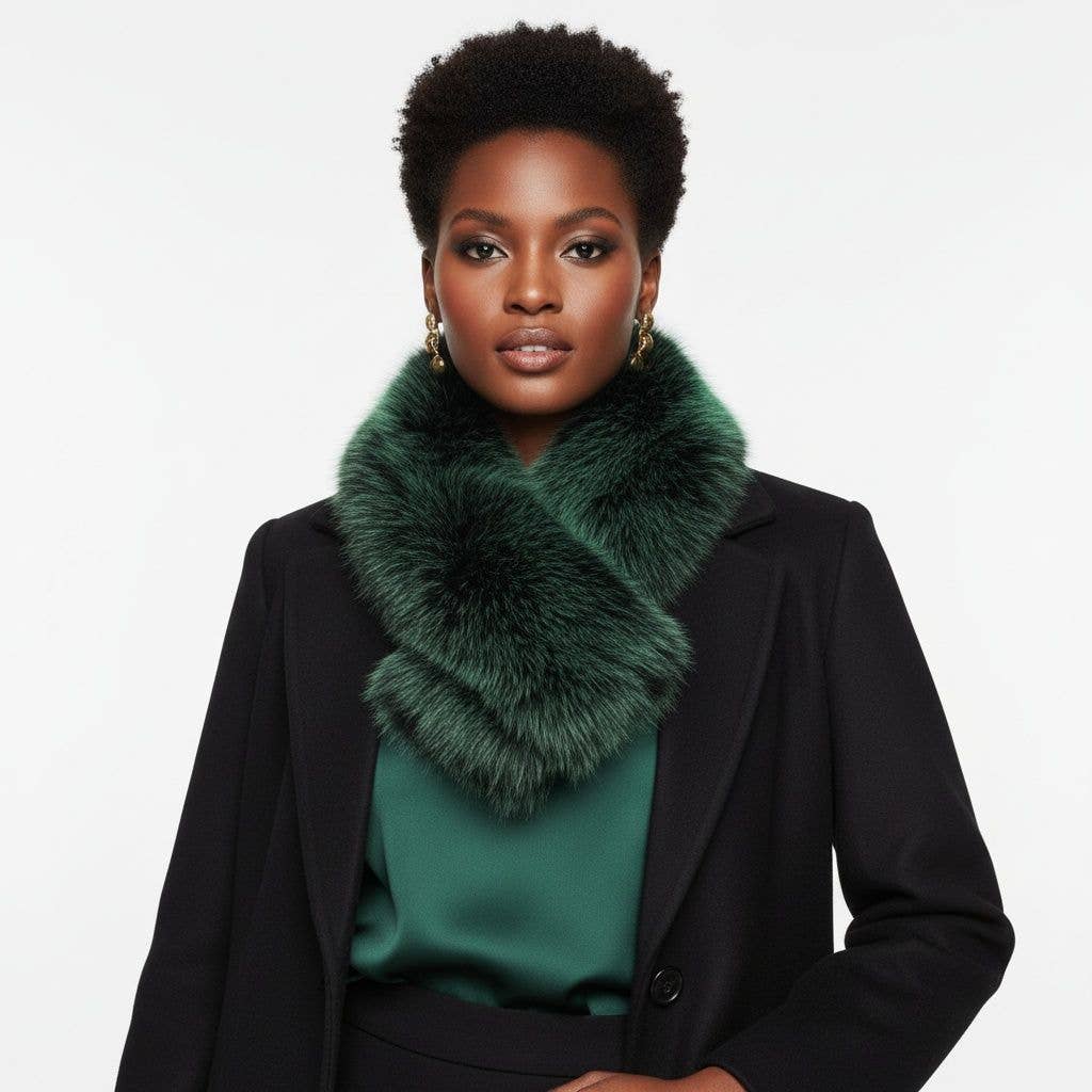 Scarf Luxe Faux Fur Collar Winter Stole