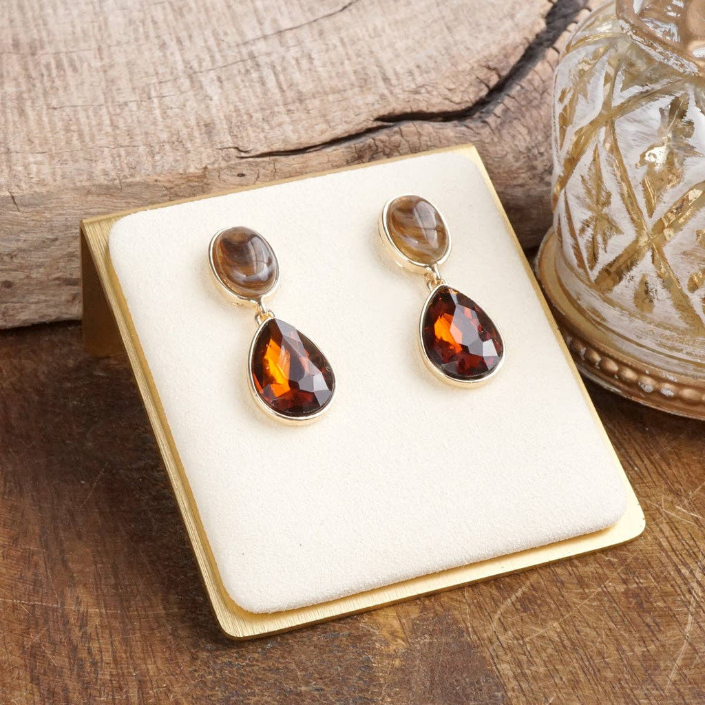 Moonlit Grace – Classic Teardrop Jeweled Statement Earrings