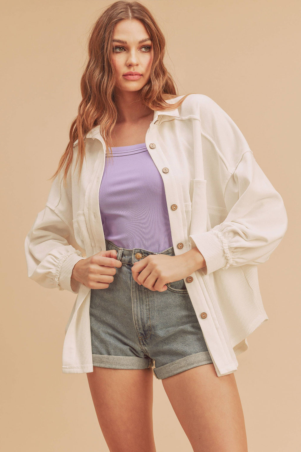 Judie Jacket in Oat beige