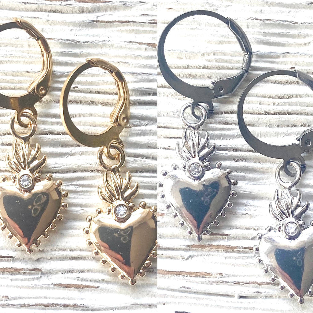 Burning Heart Earrings