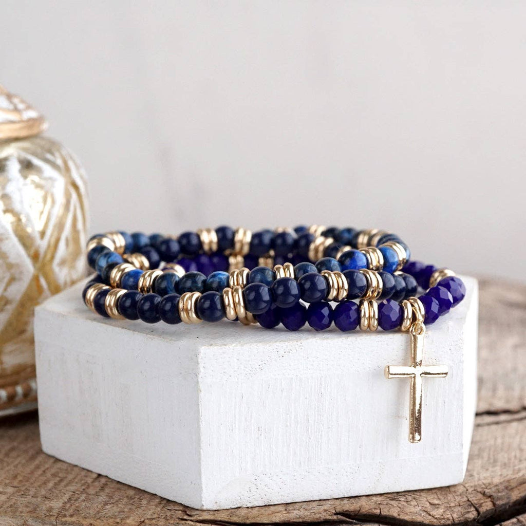 Cross Bracelet Stack Set – Desert Faith Stack - 3 colorways