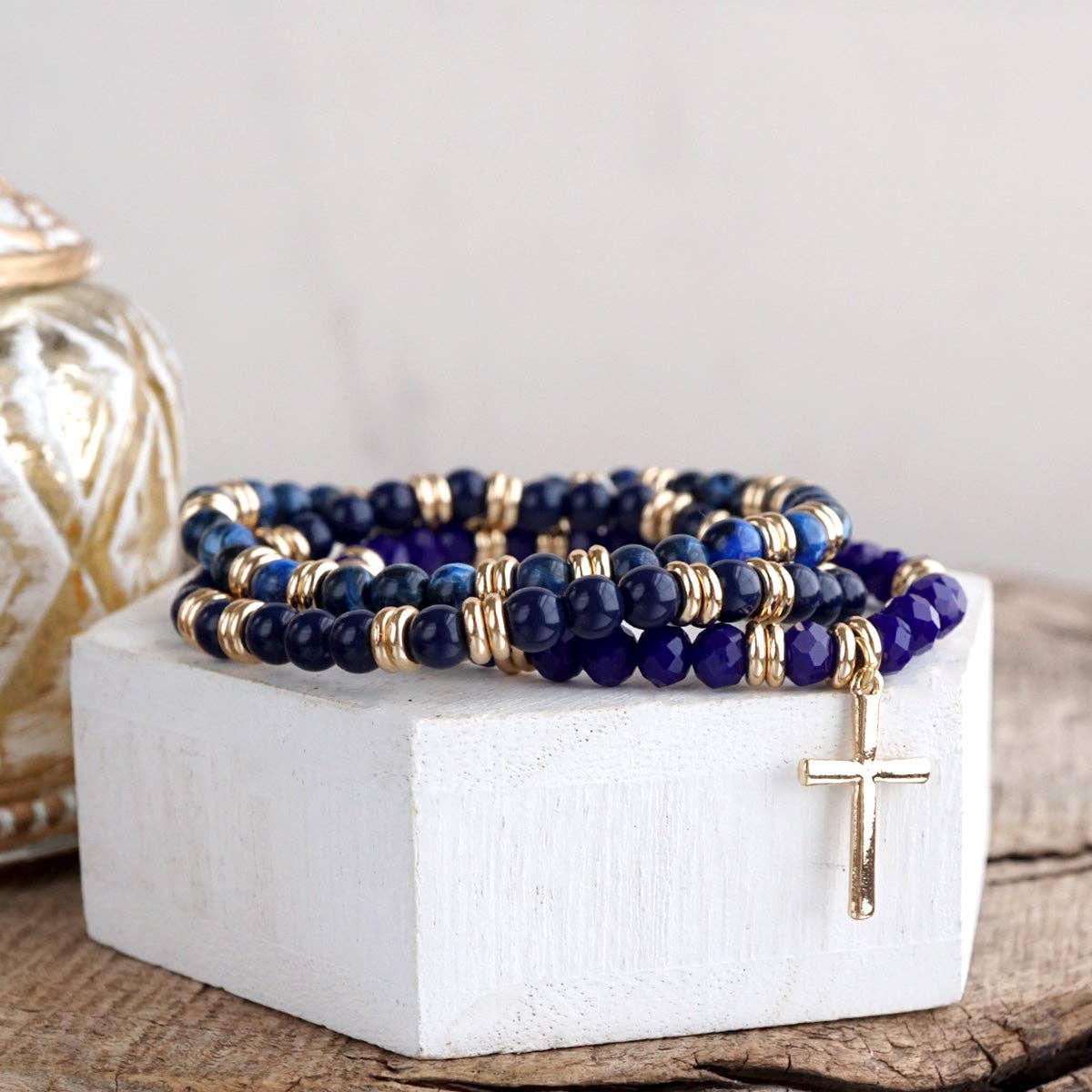 Cross Bracelet Stack Set – Desert Faith Stack - 3 colorways
