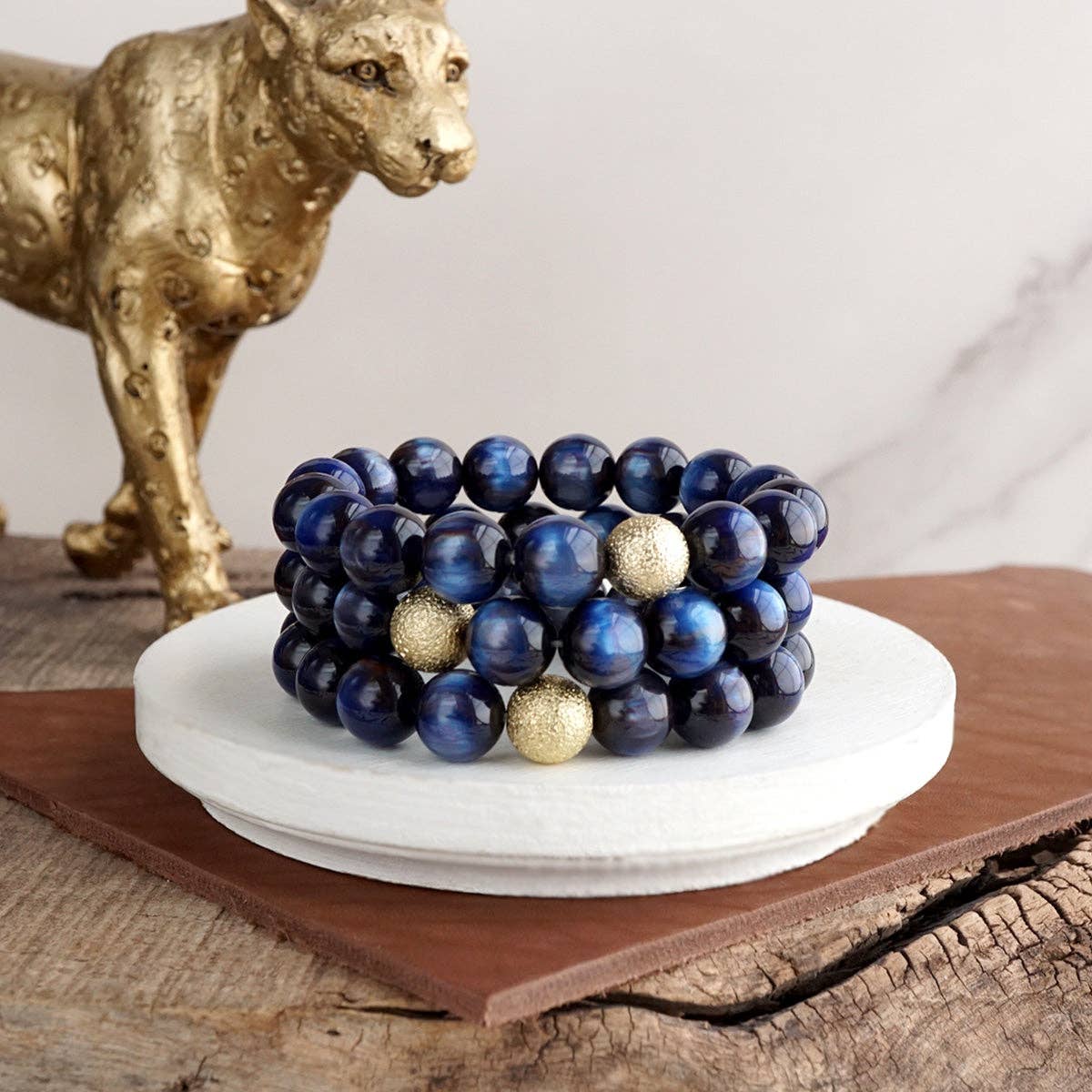 Chunky Beaded Stretch Bracelet Set – Fall Glow