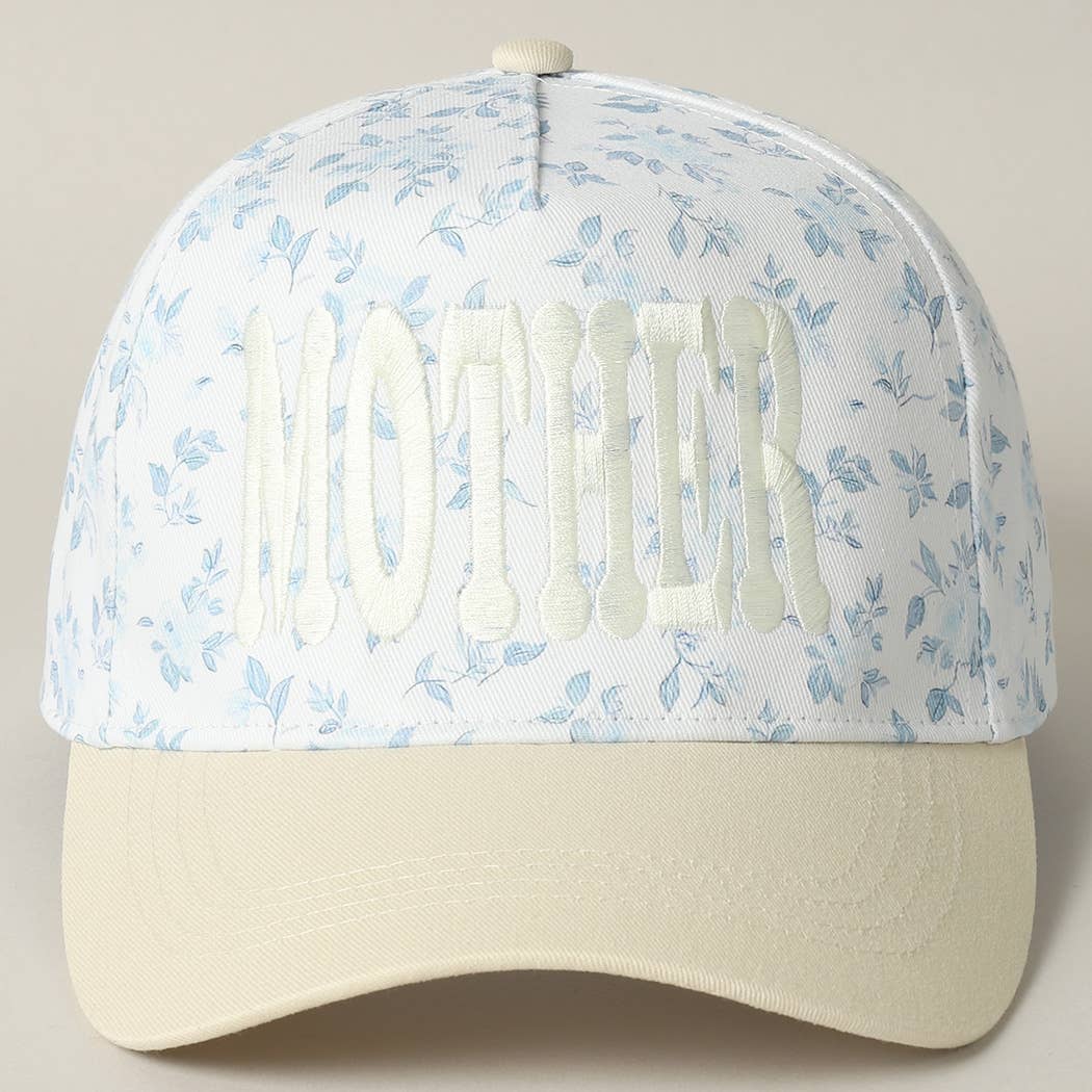 MOTHER Embroidered Flower PatternTrucker Hat