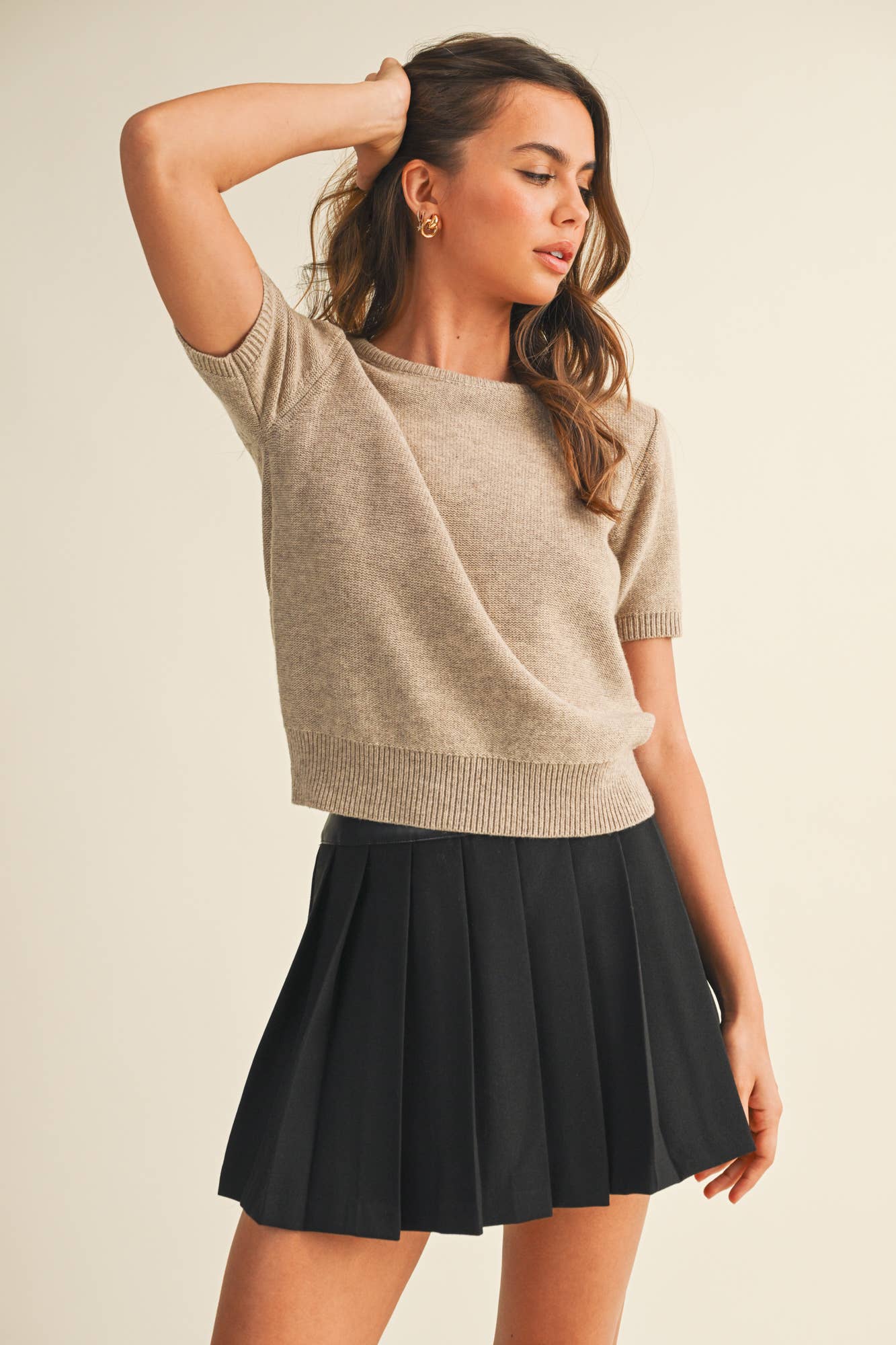 Sabine Short Sleeve Crew Neck Sweater