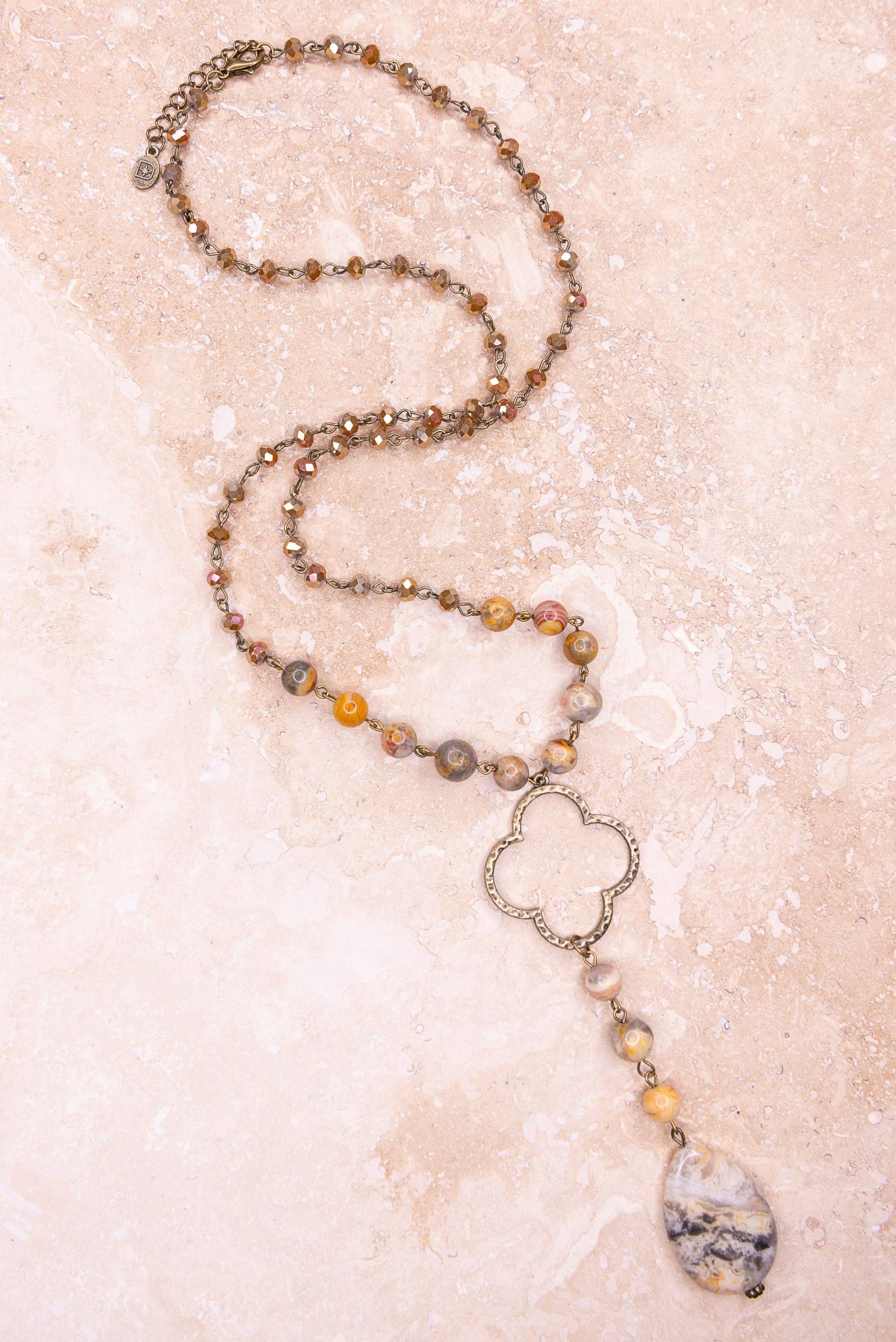 Boho Necklace Alani Necklace in Taupe