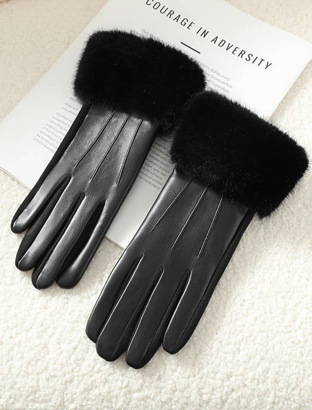 Luxe Faux Leather Gloves