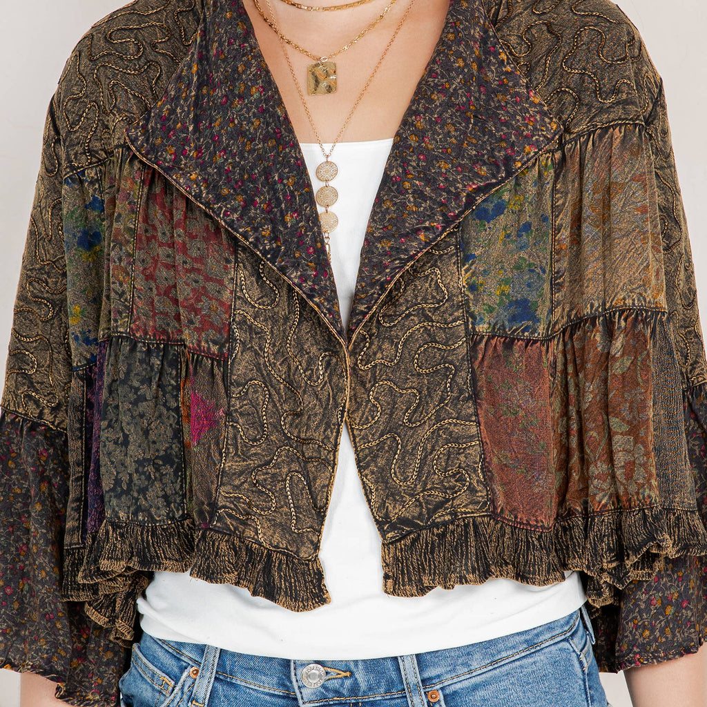 Boho Embroidery Detailing Cropped Summer Top