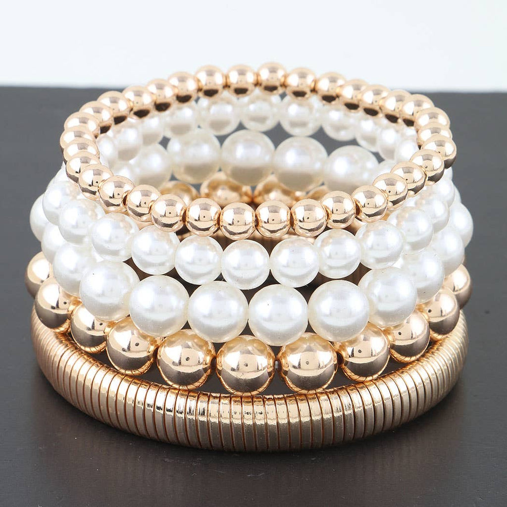 Multi Pearl Beaded Bracelet