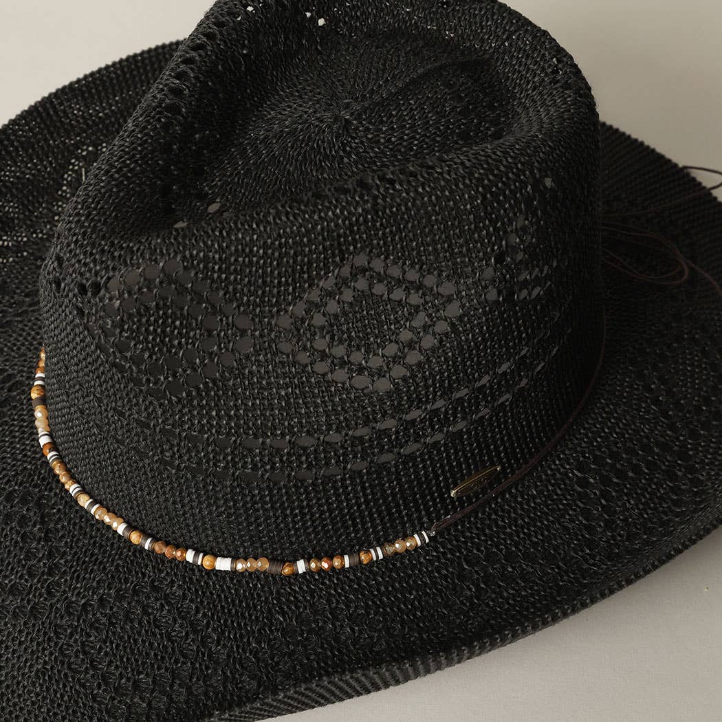 Eco-Friendly Woven Cowboy Panama Adjustable Sun Hat
