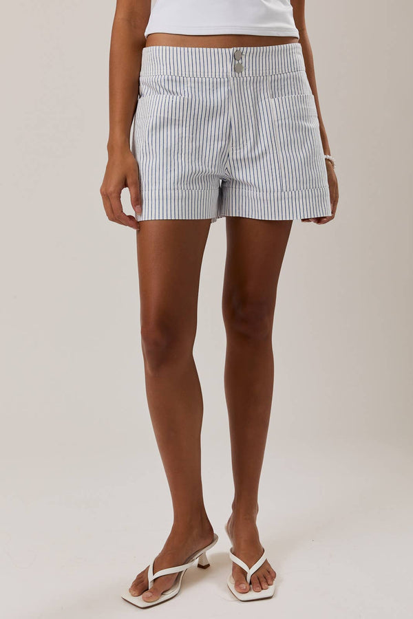 Mid-Rise Stripe Shorts
