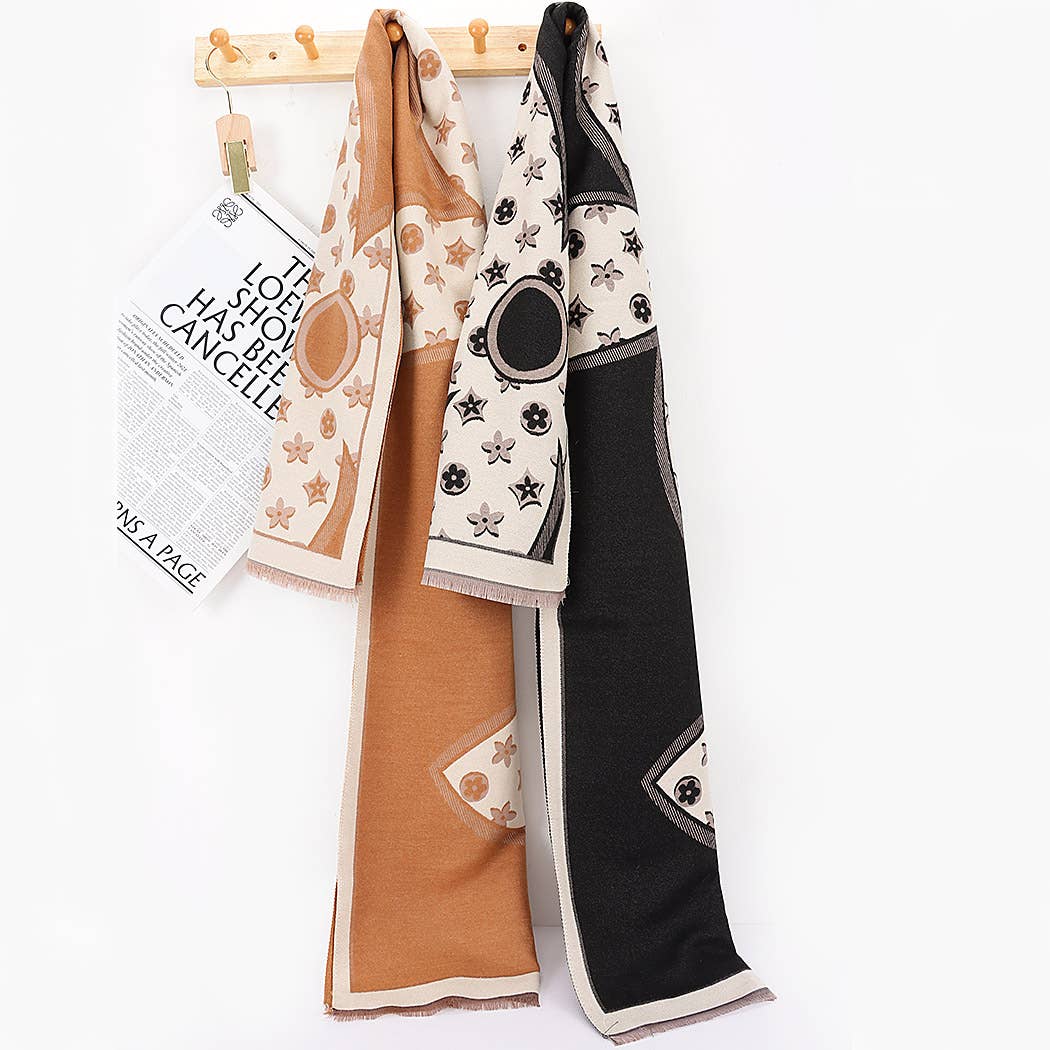 Vivienne Monogram Print Scarf