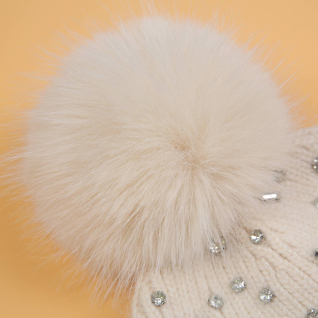 Sparkling Gem Pompom Hat