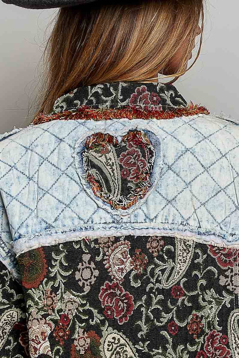 Valentina Vintage Jacquard Patch Jacket
