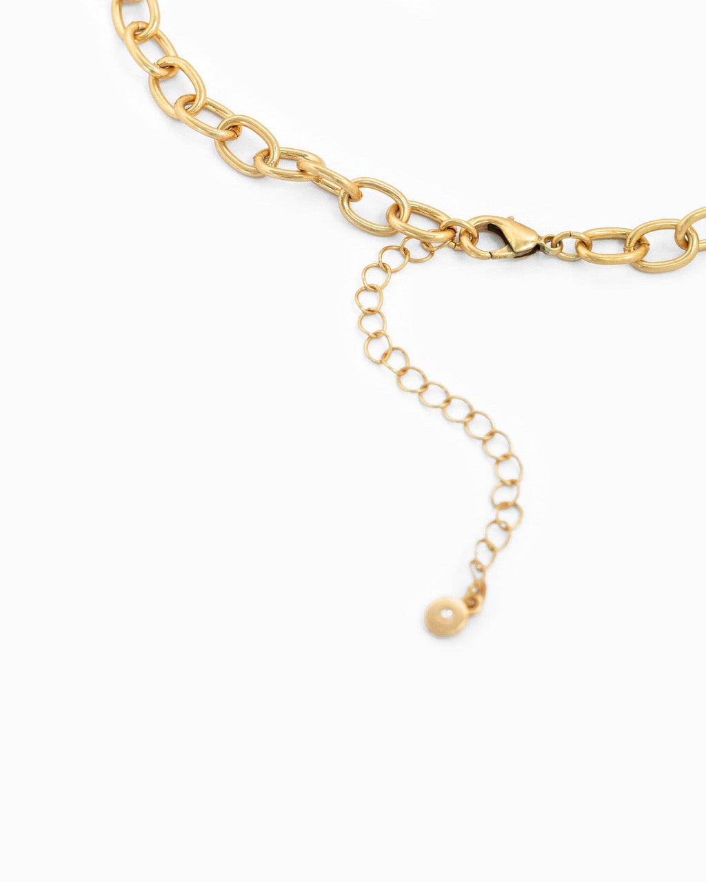 Bold Oval Chain Cross Necklace