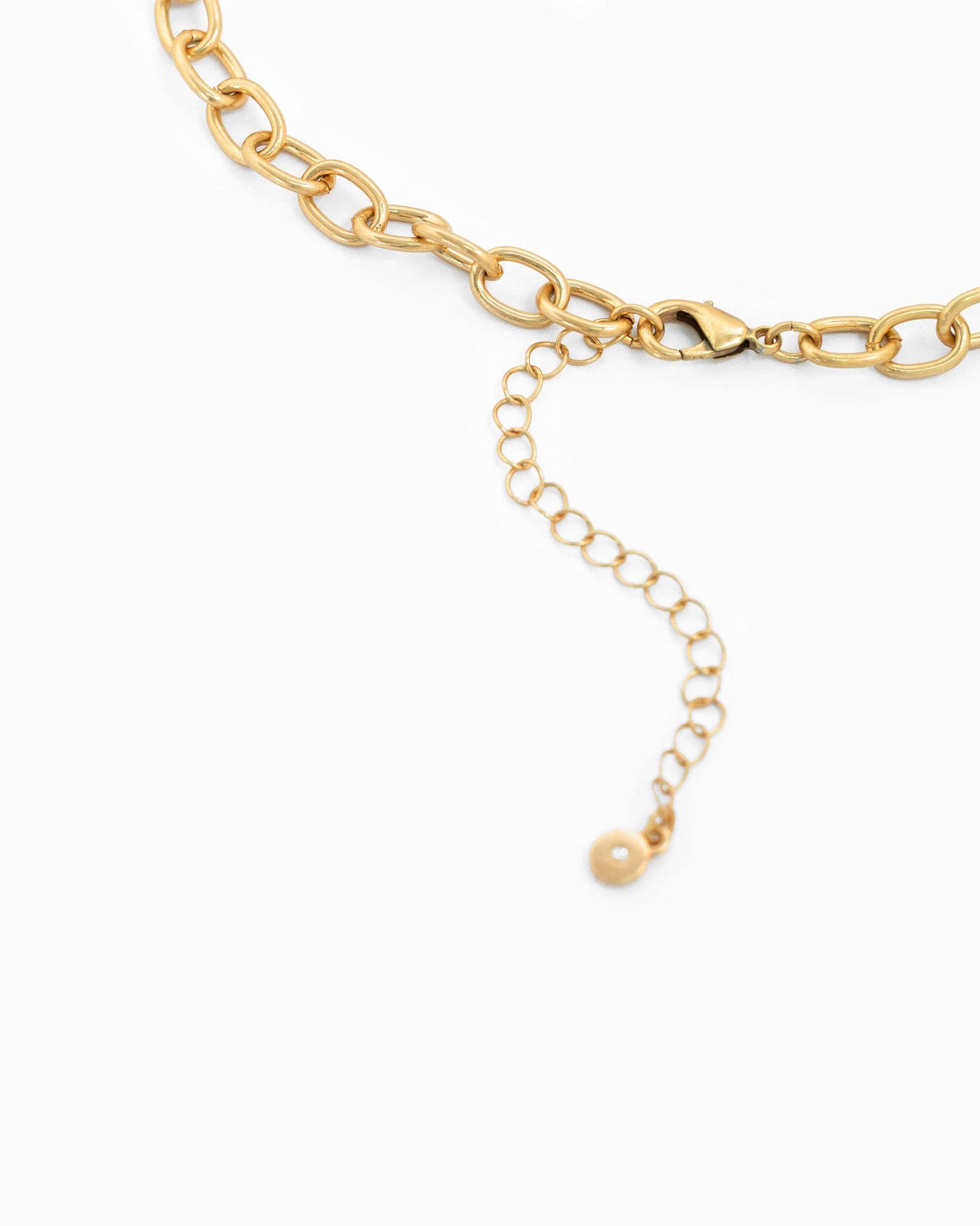 Bold Oval Chain Cross Necklace