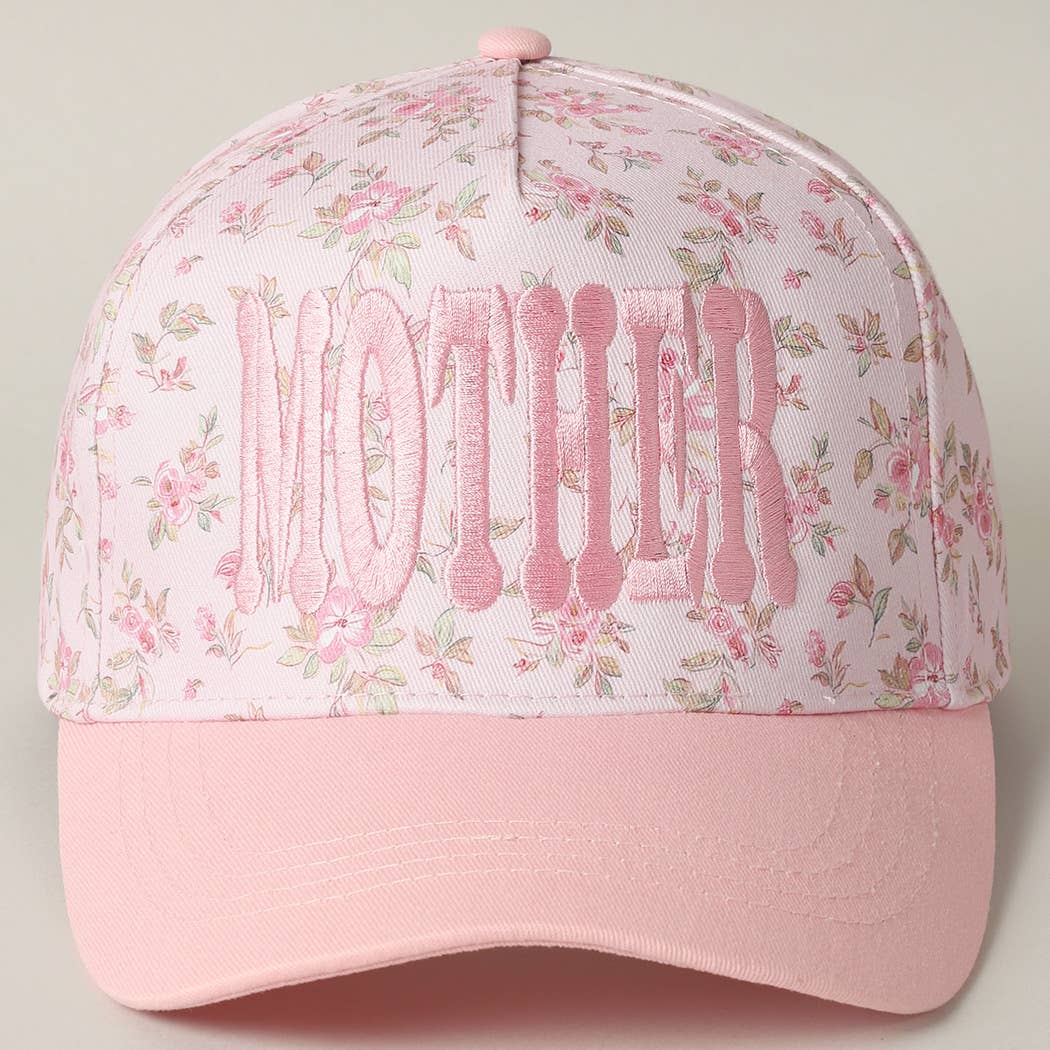 MOTHER Embroidered Flower PatternTrucker Hat