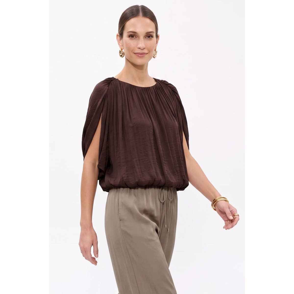 Drape Bubble Blouse