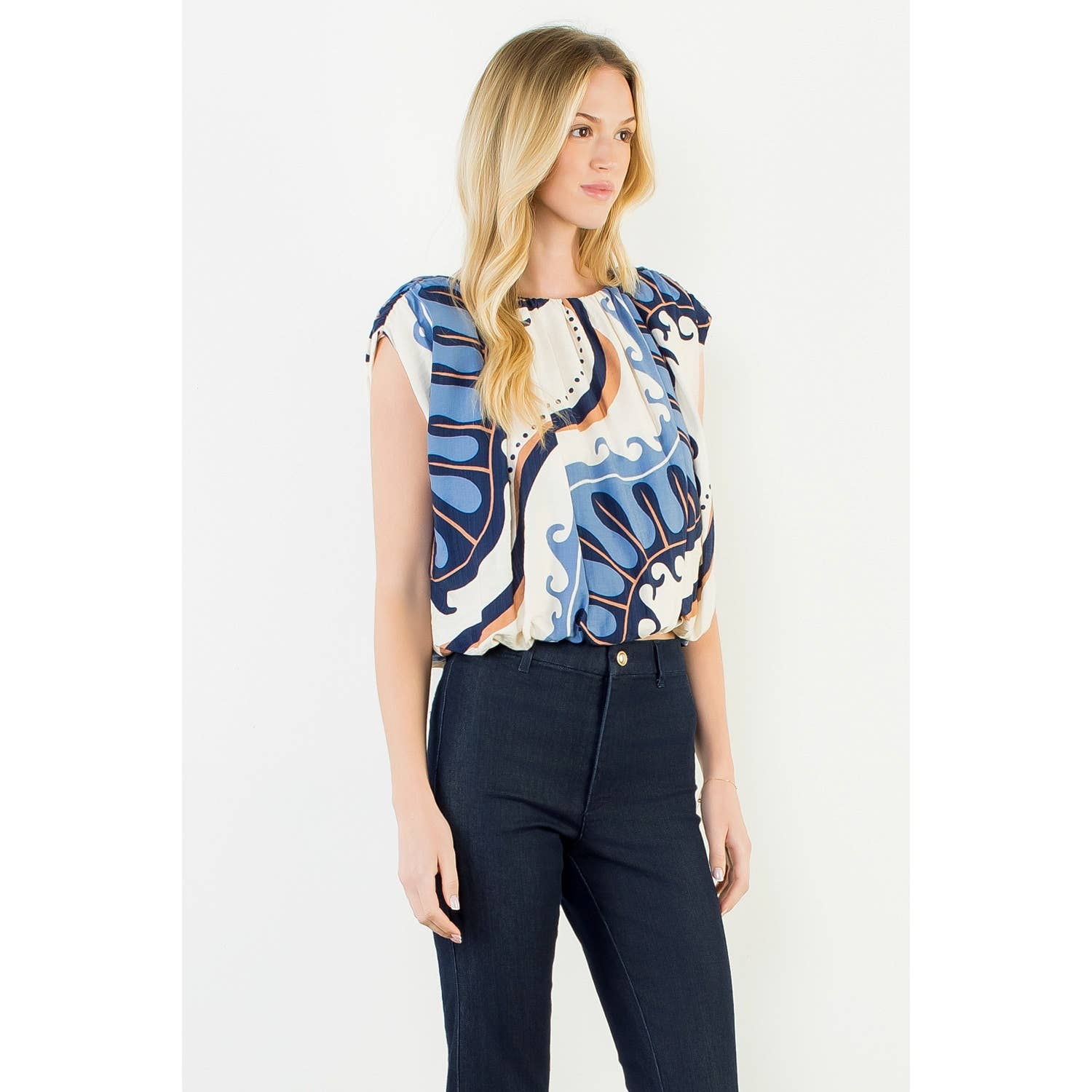 Sleeveless Abstract Top
