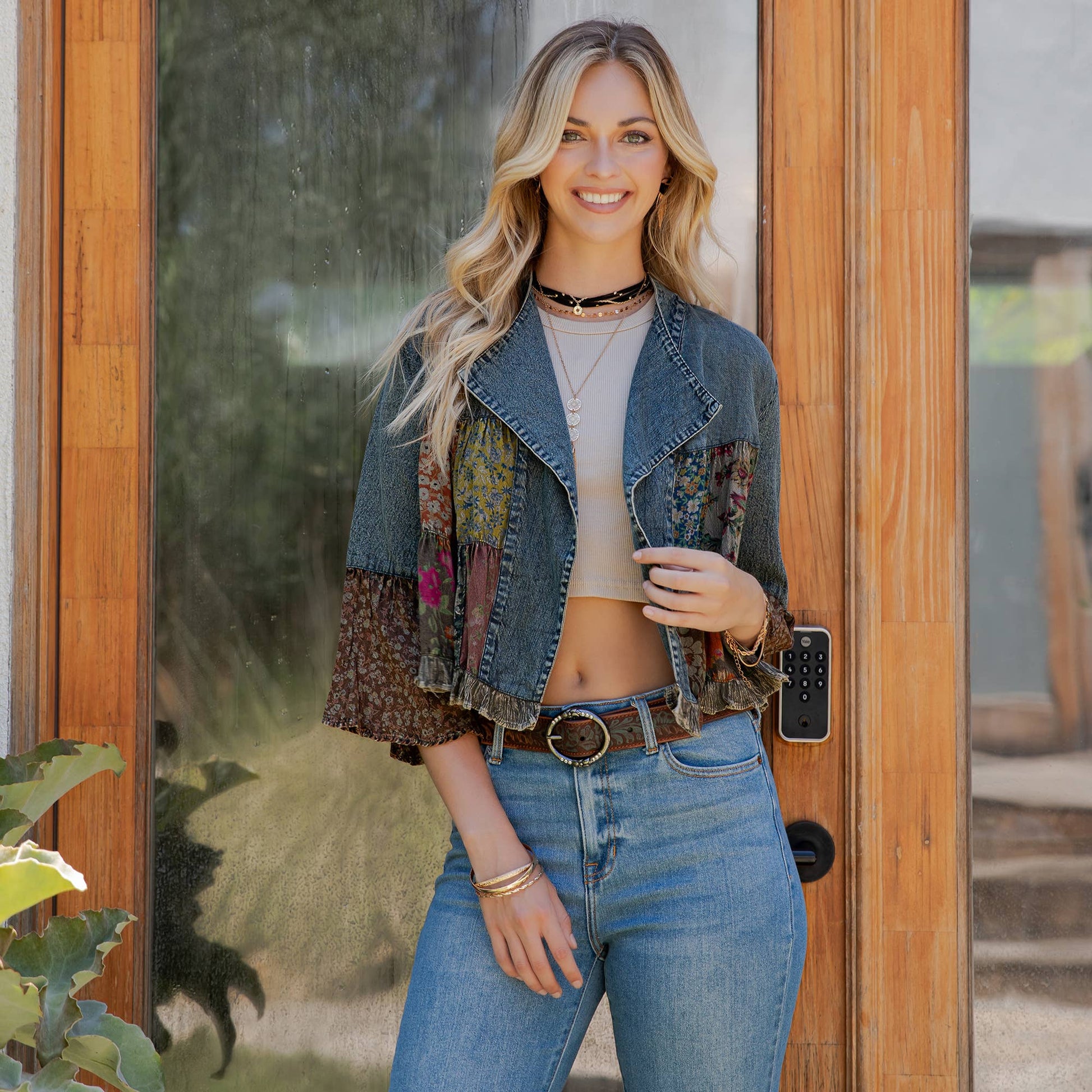 Boho Embroidery Detailing Cropped Summer Top