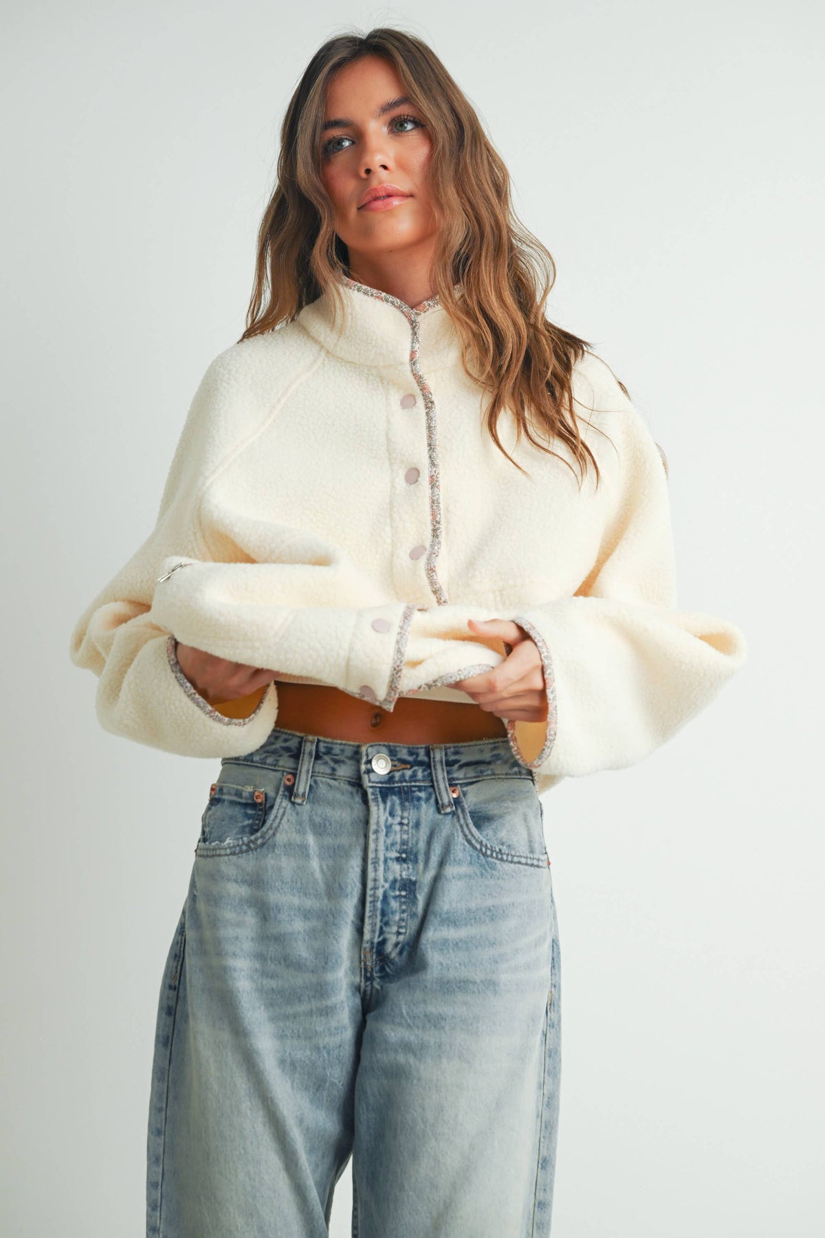 Serenity Cozy Sherpa Snap Jacket