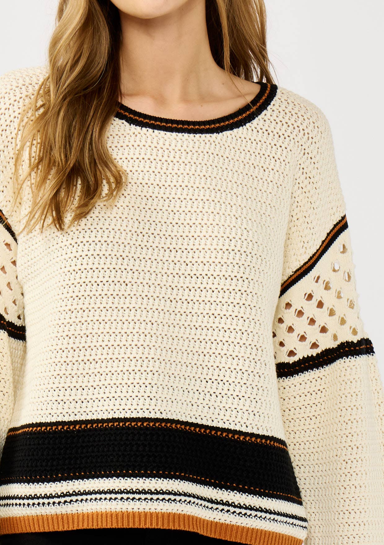 Autumn Stroll Pointelle Sweater