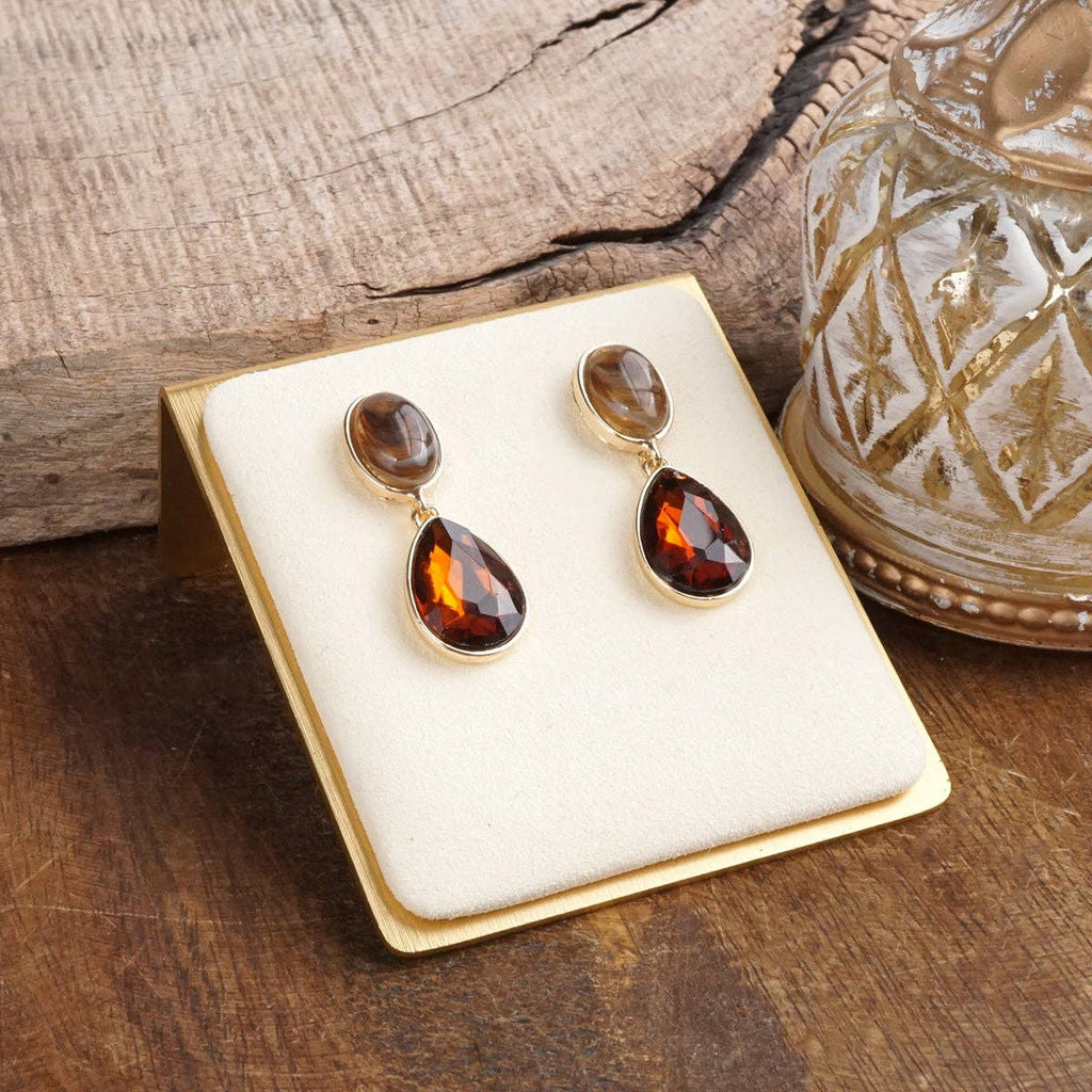 Moonlit Grace – Classic Teardrop Jeweled Statement Earrings