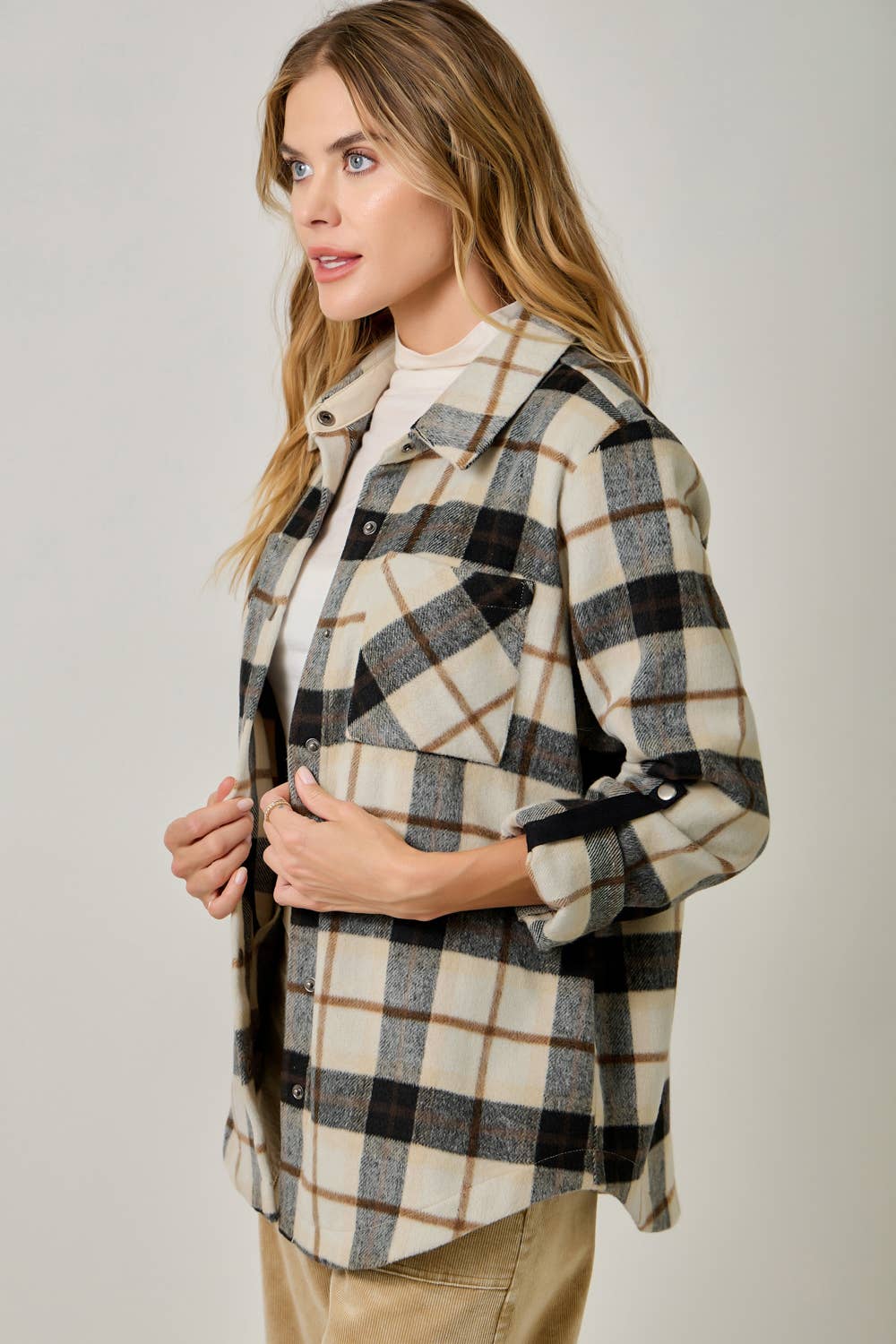 Cozy Brushed Plaid Shacket