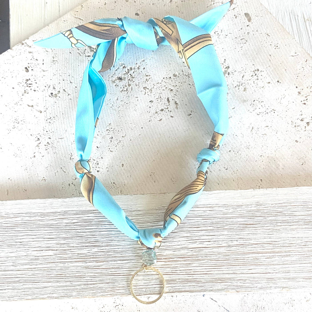 Scarf Necklace w/ Charms + Pendants