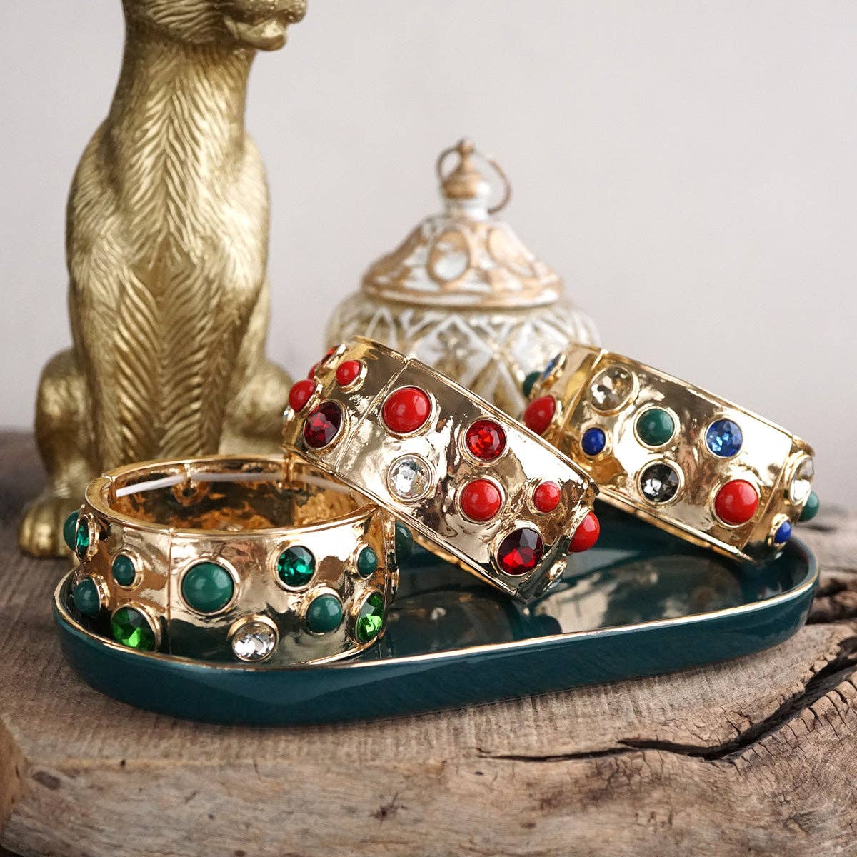 Starlit Shimmer – Crystal Cab Stretchy Bangle
