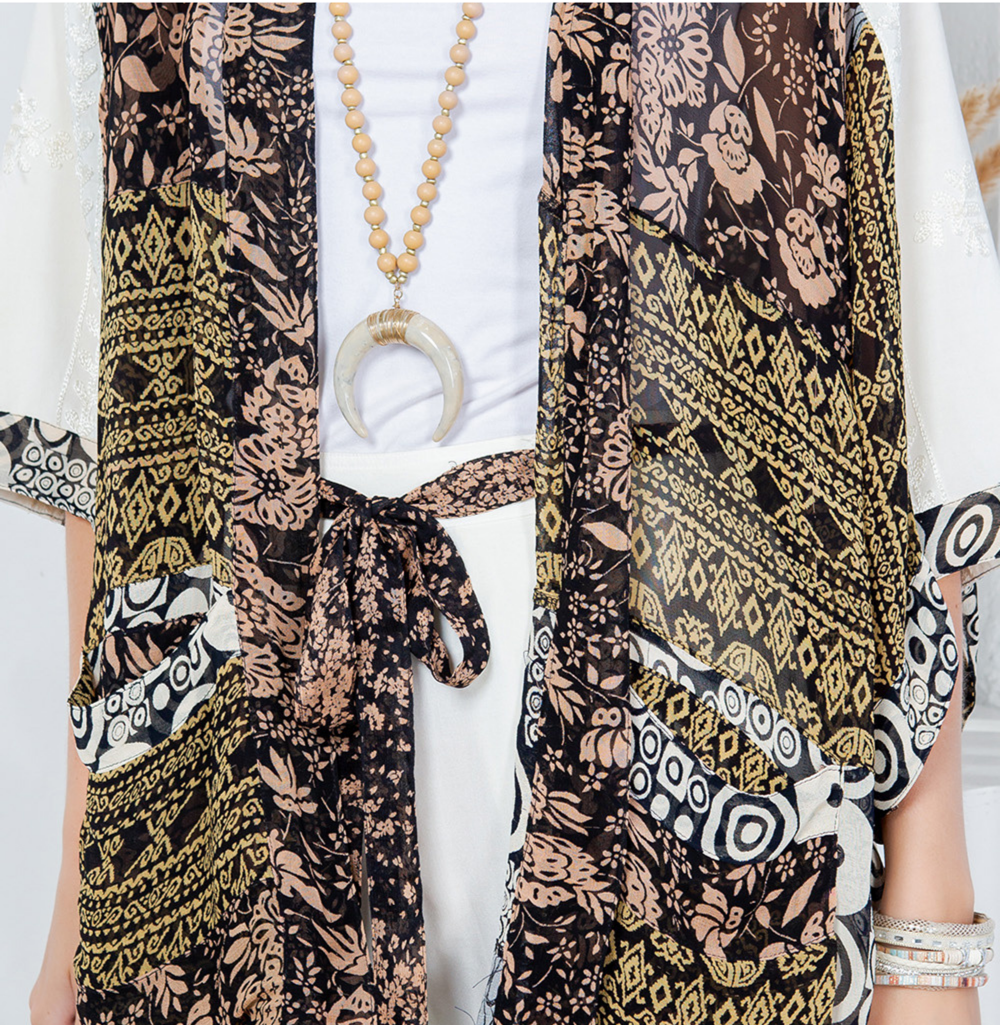 Boho Kimono Patchwork Summer Shrug