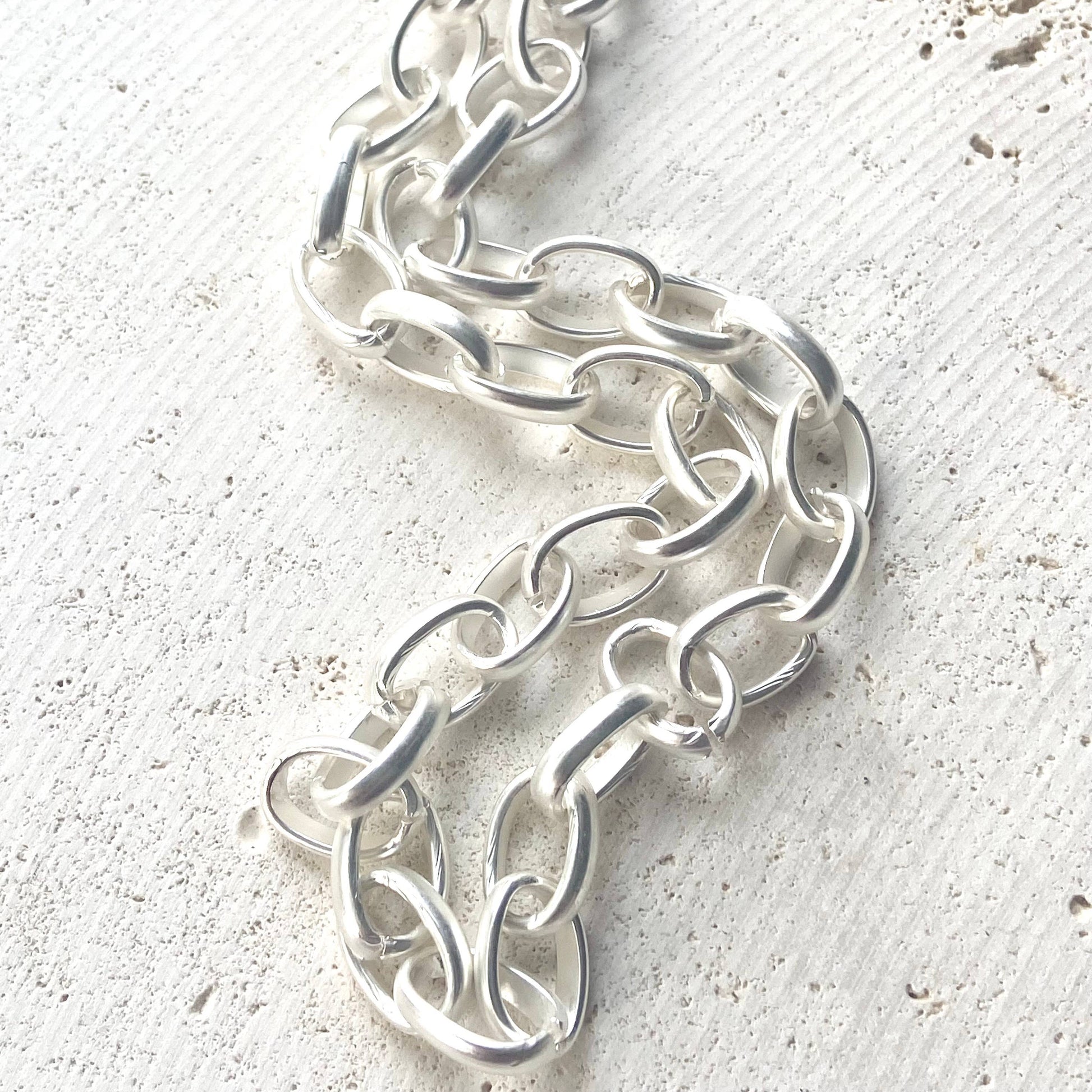 Chunky Matte Silver Necklace