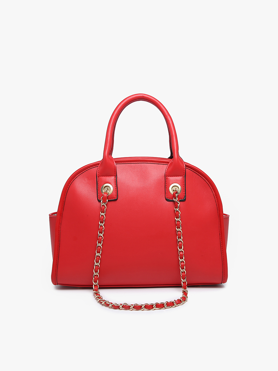 Beth Dome Satchel w/ Chain Strap