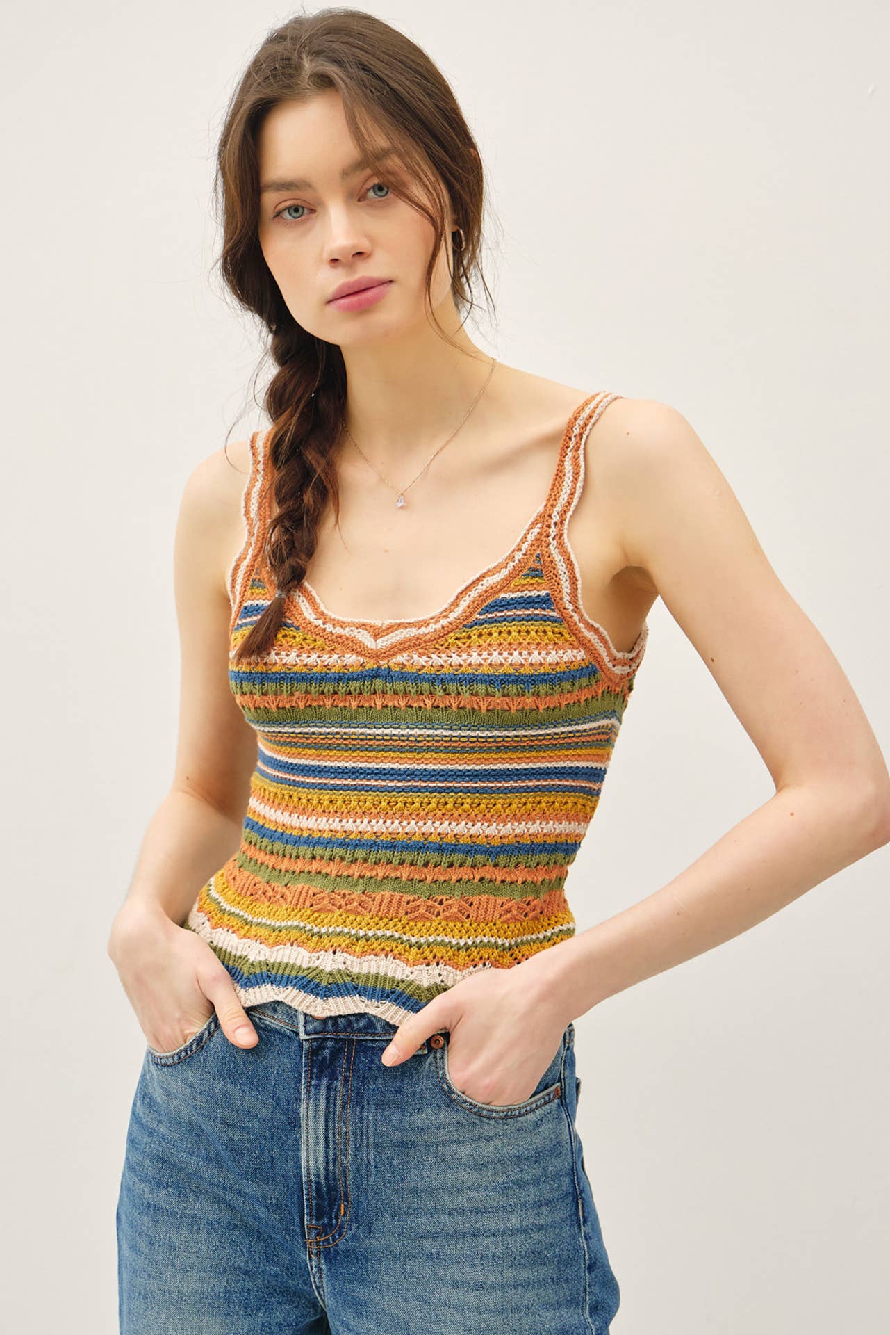 Raquel Knit Tank Top in Multi