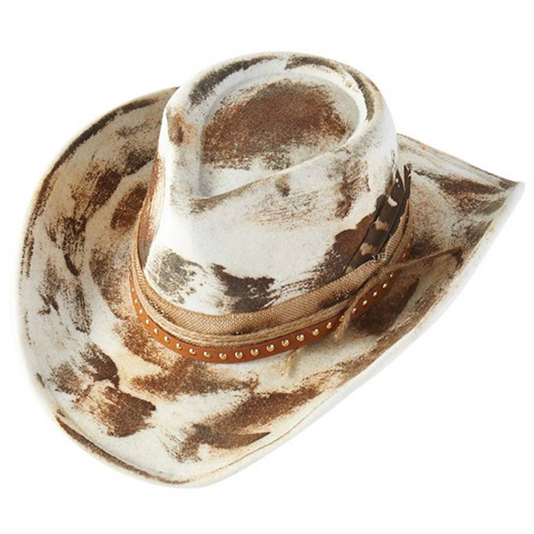 Vintage Print Versatile Shapeable Cowgirl Hat