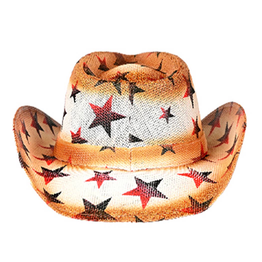 Ombre Star Pattern Cowboy Hat