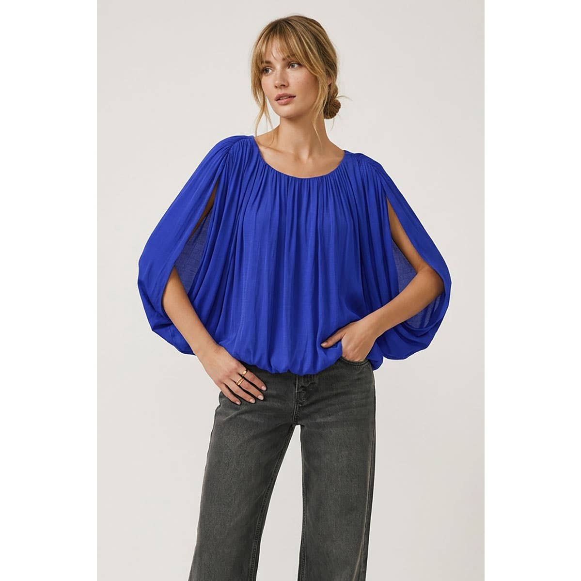 Drape Bubble Blouse