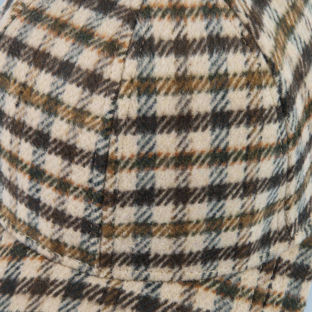 Tartan Check Curved Brim Baseball Cap