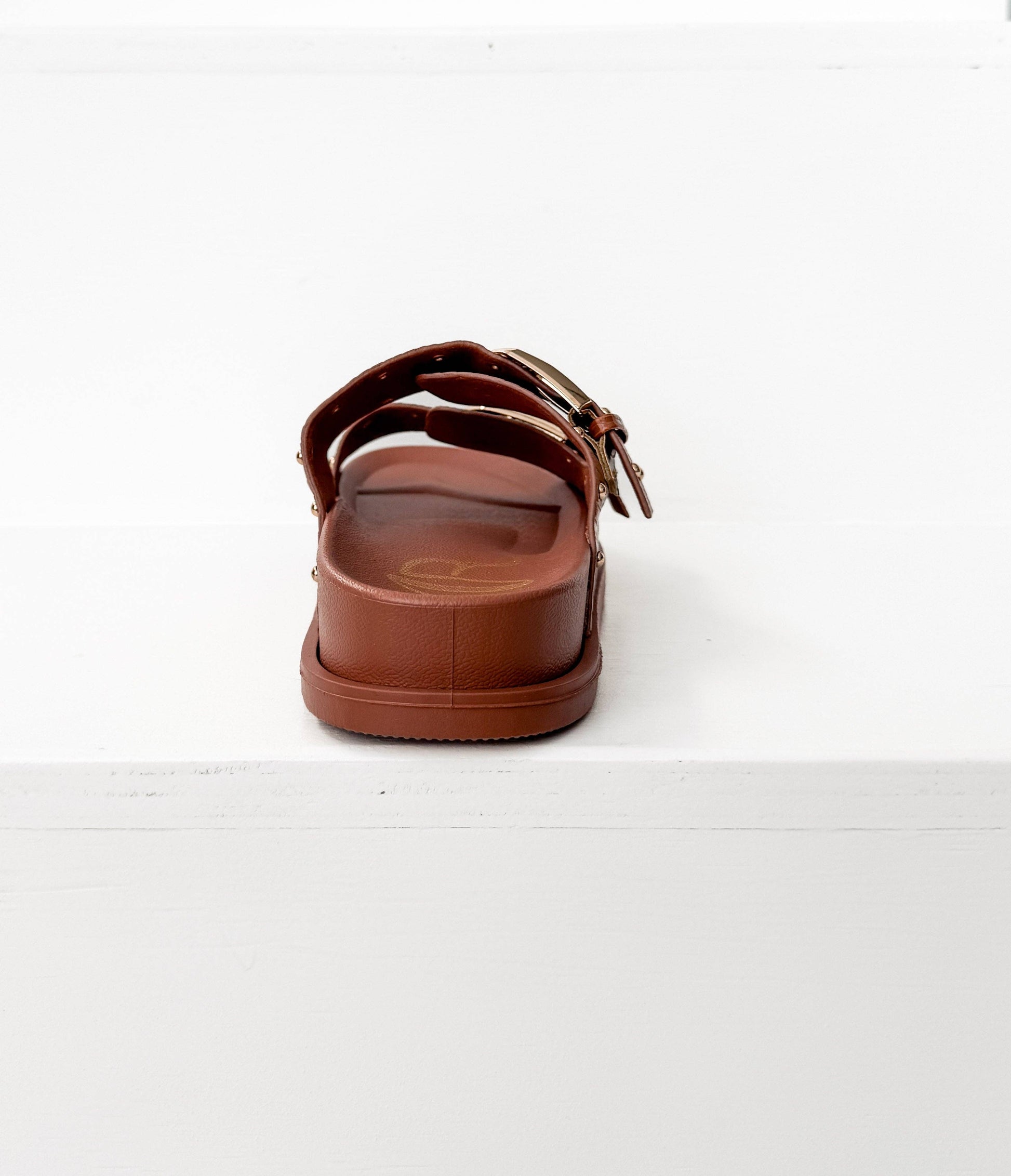 Sandals 2 Buckle in Cognac/ Marigold