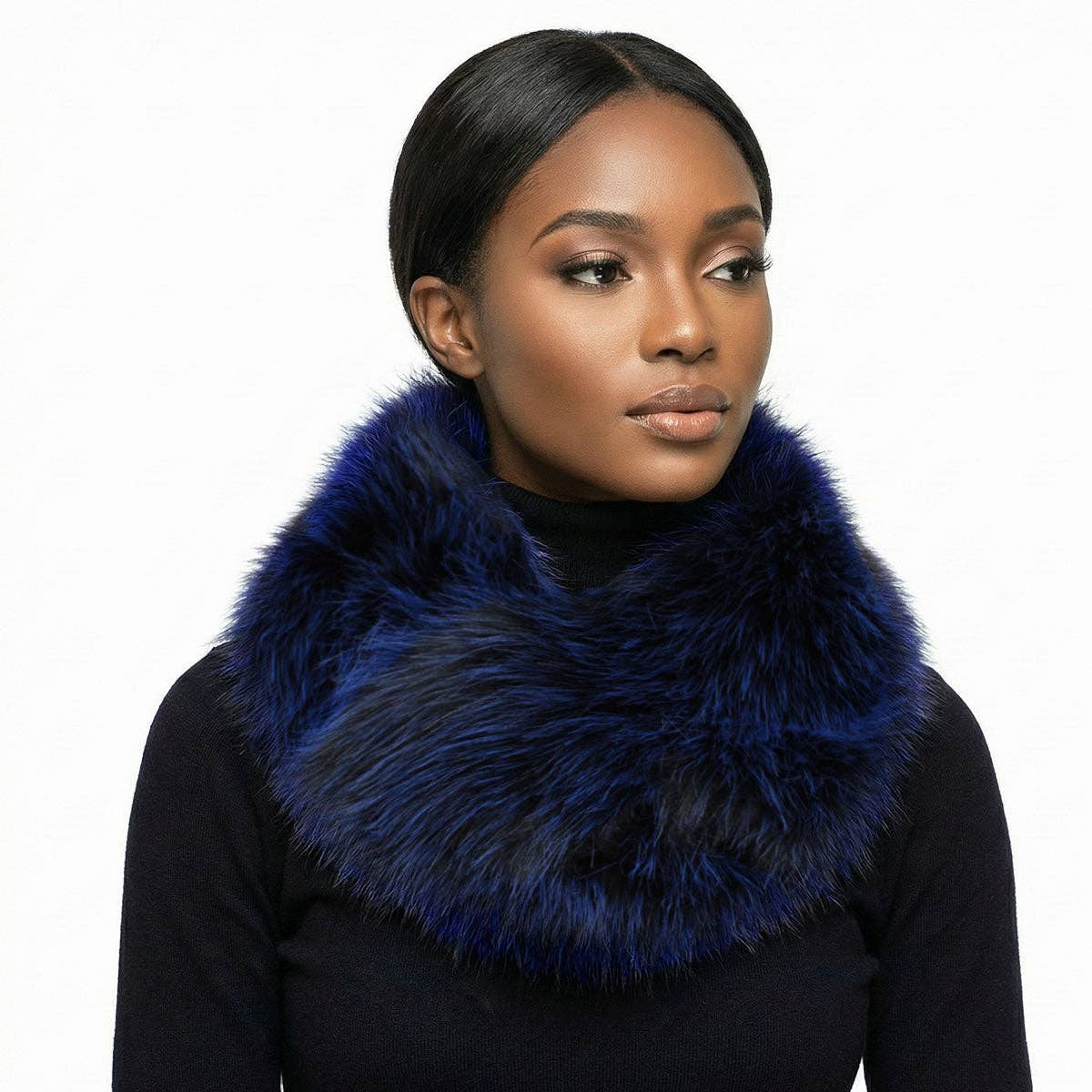 Scarf Luxe Faux Fur Collar Winter Stole