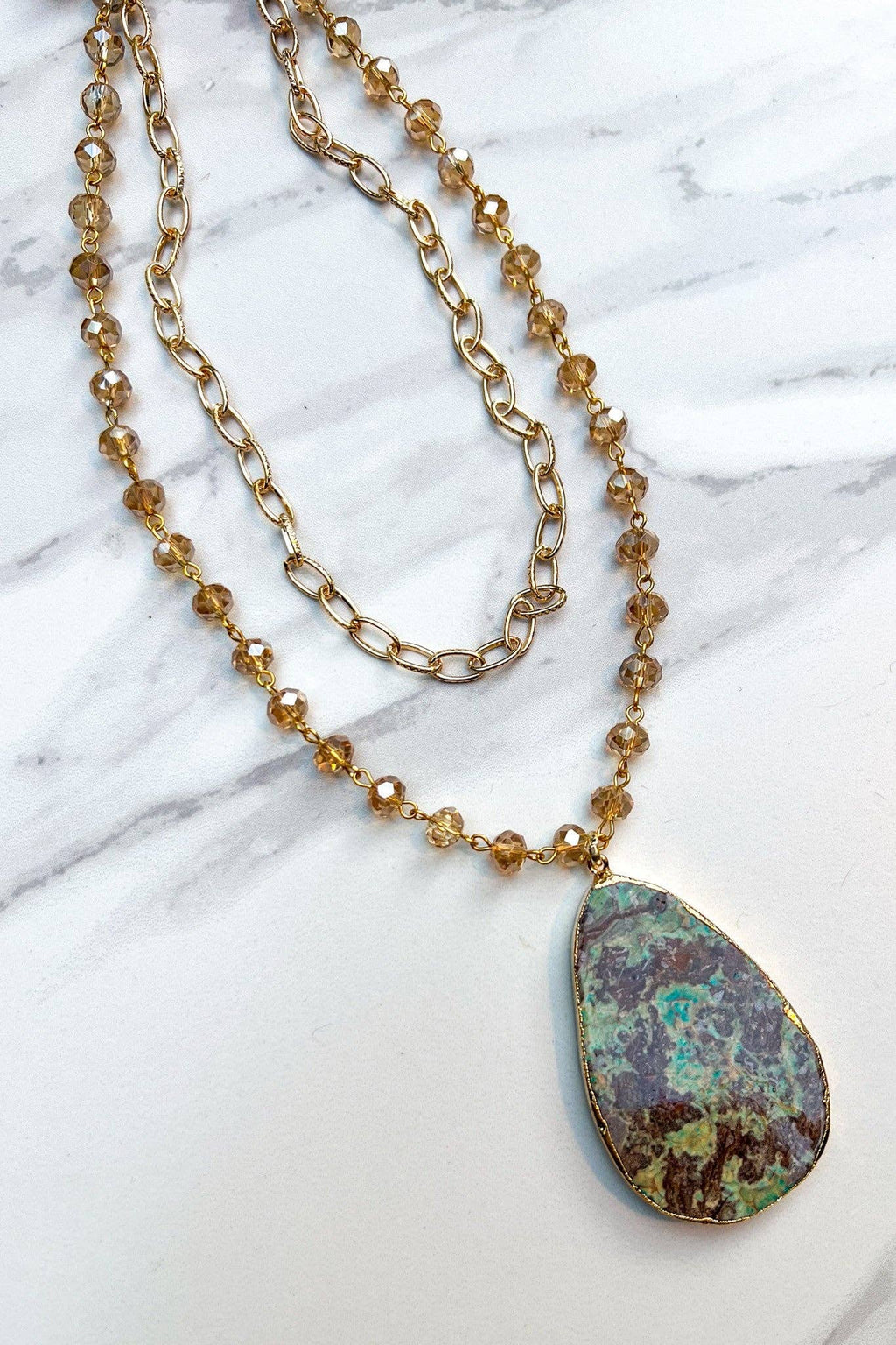 Boho Necklace/Sabrina Gold Short Necklace