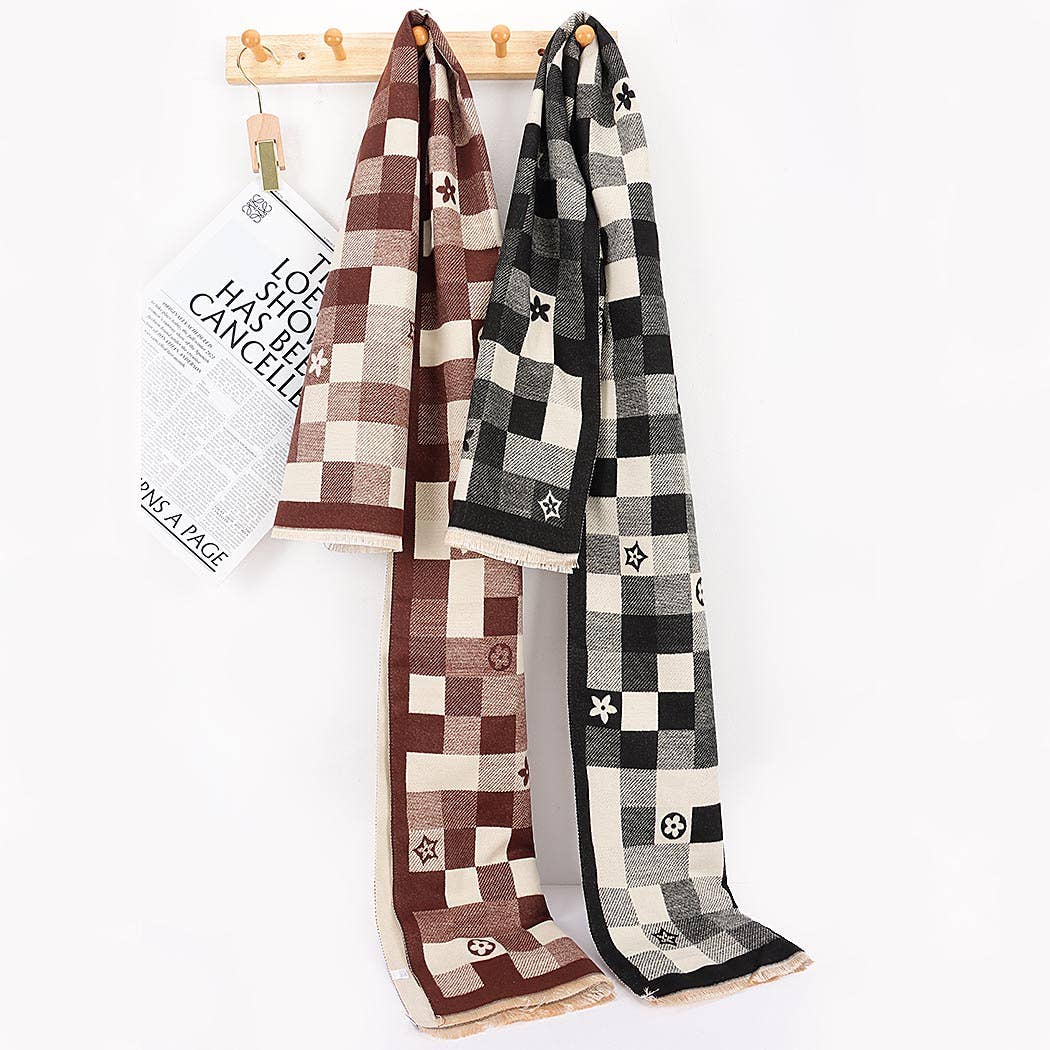 Montclair Check Motif Scarf