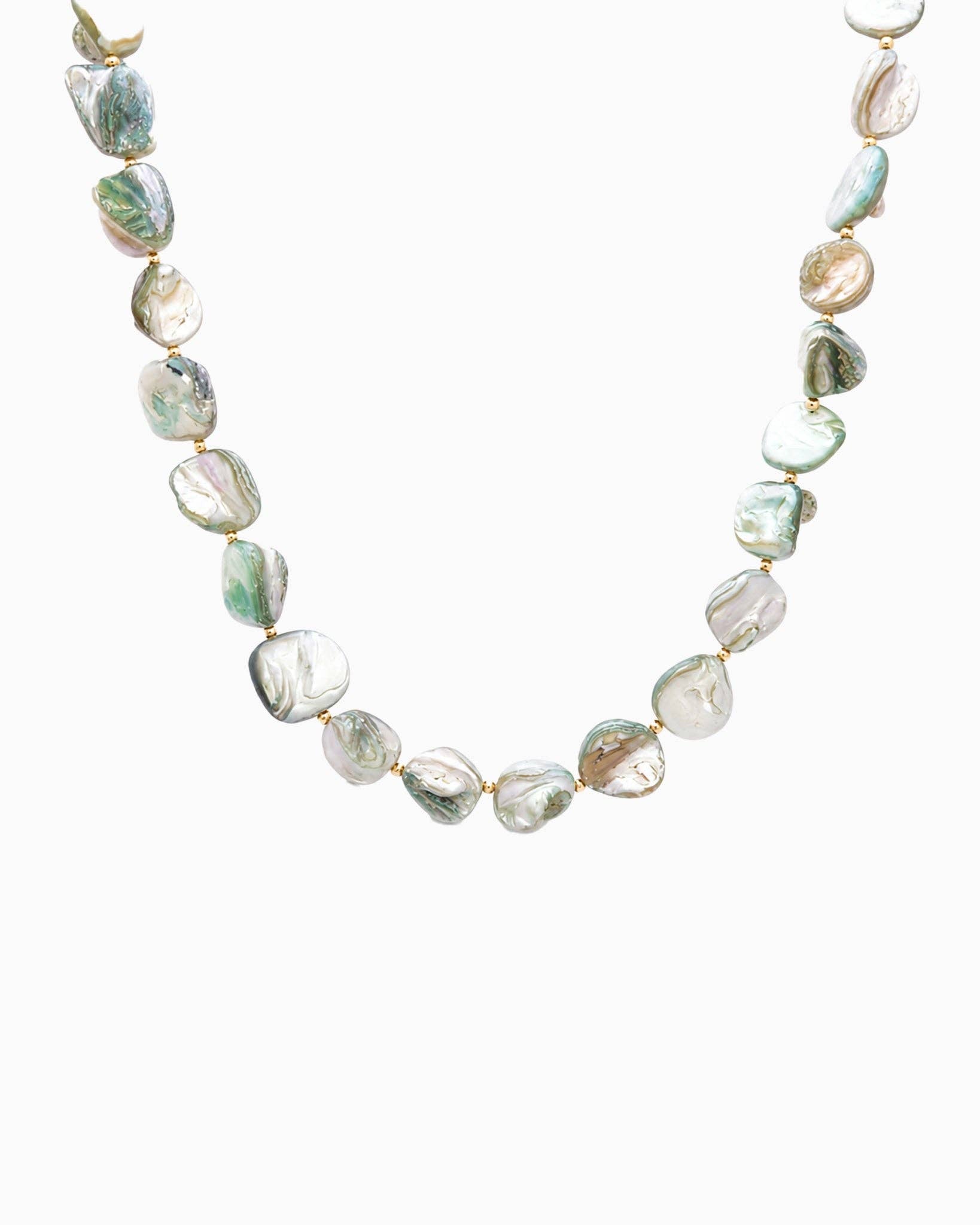 Coastal Organic Shell Bead Necklace