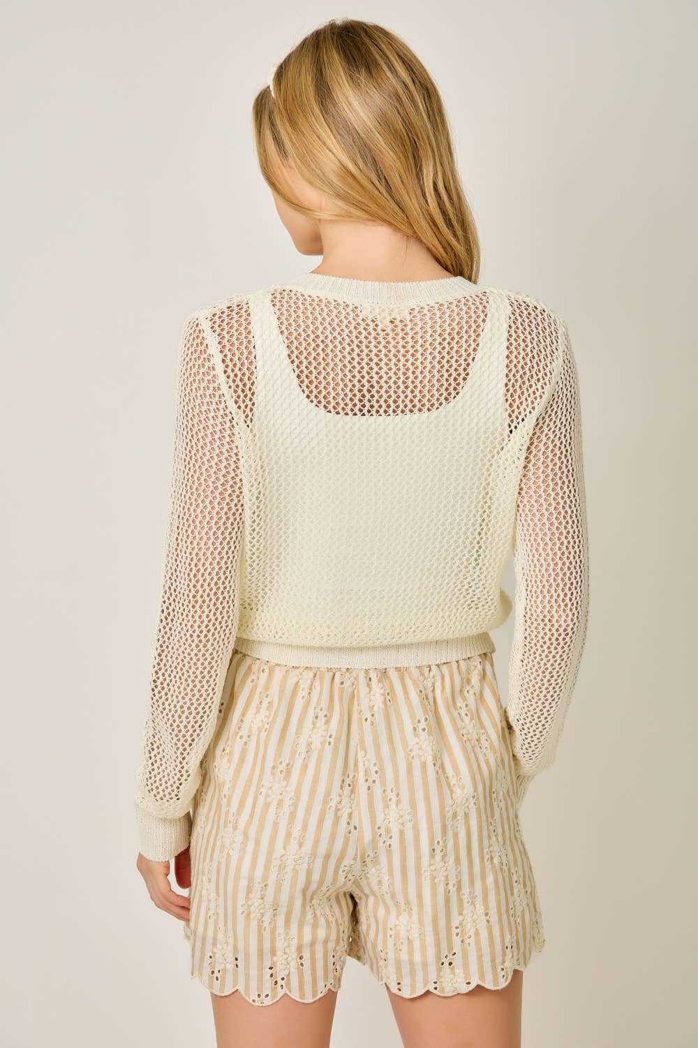 Cora Crochet Knit Sweater Cardigan