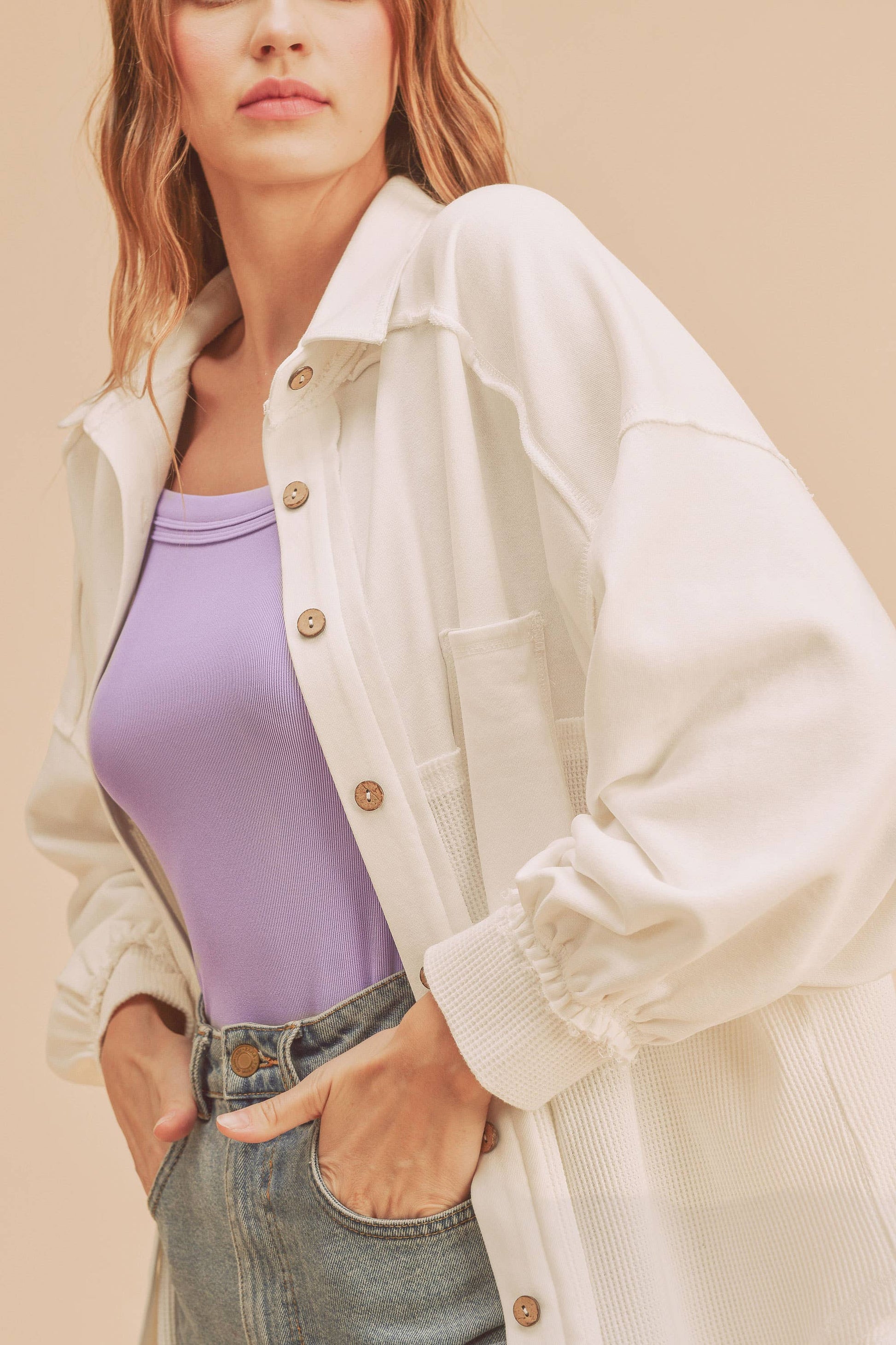 Judie Jacket in Oat beige