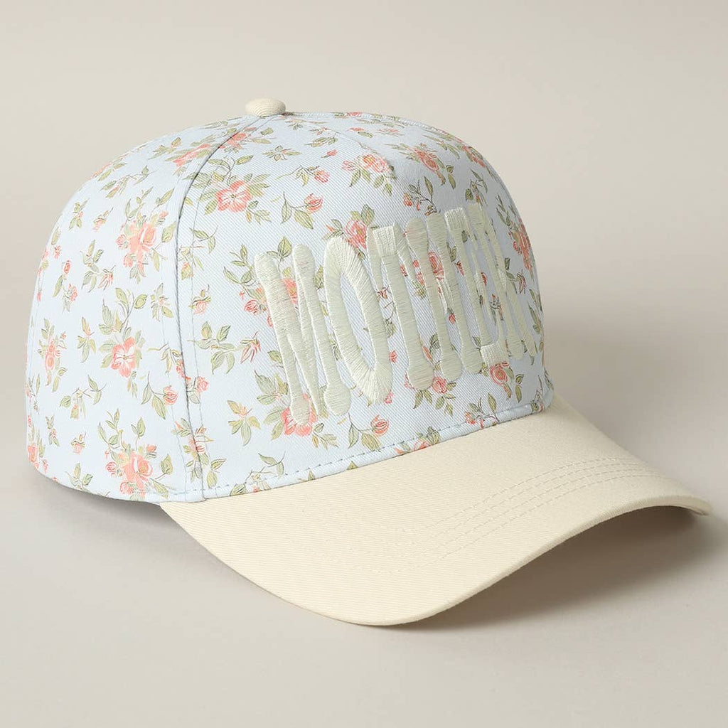 MOTHER Embroidered Flower PatternTrucker Hat
