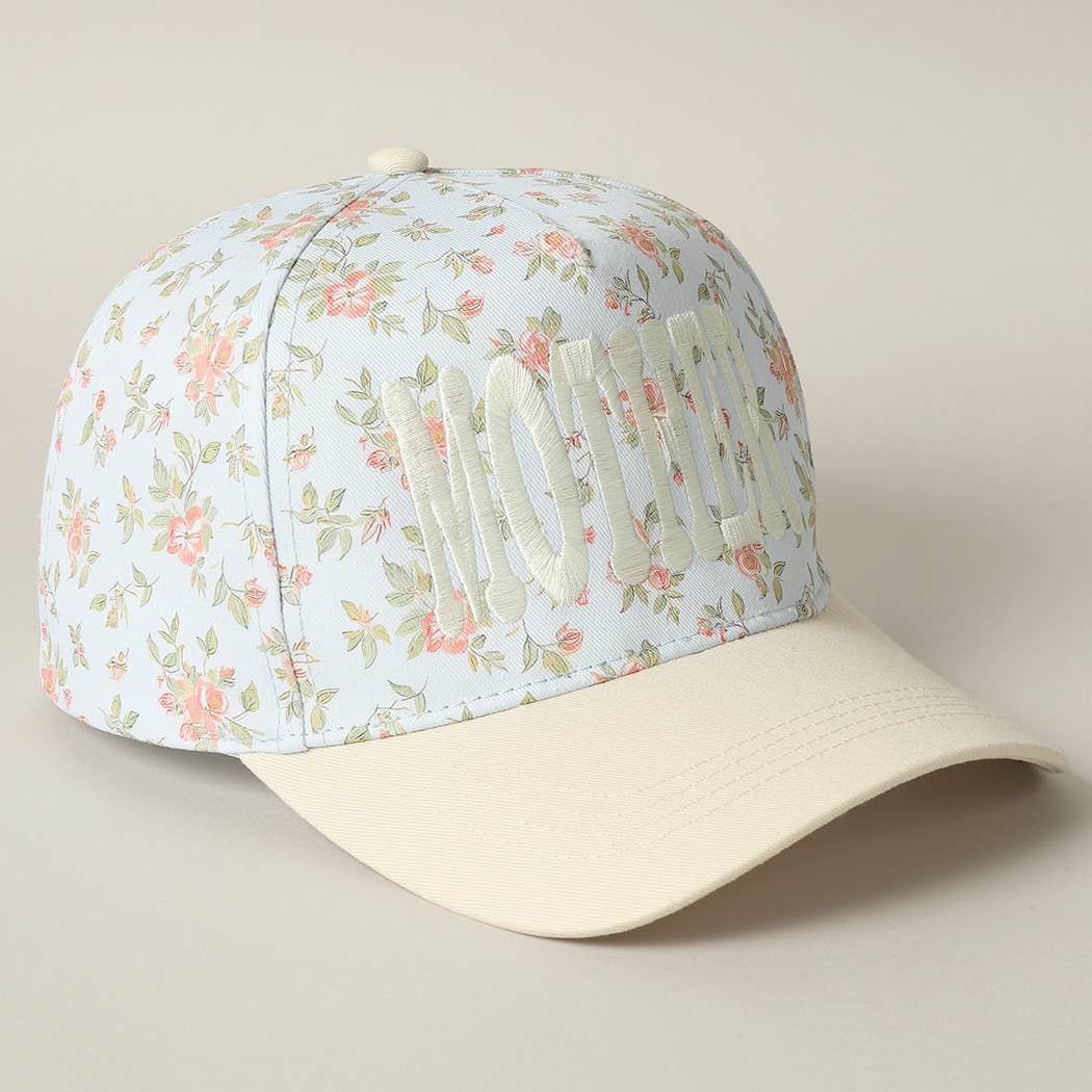 MOTHER Embroidered Flower PatternTrucker Hat
