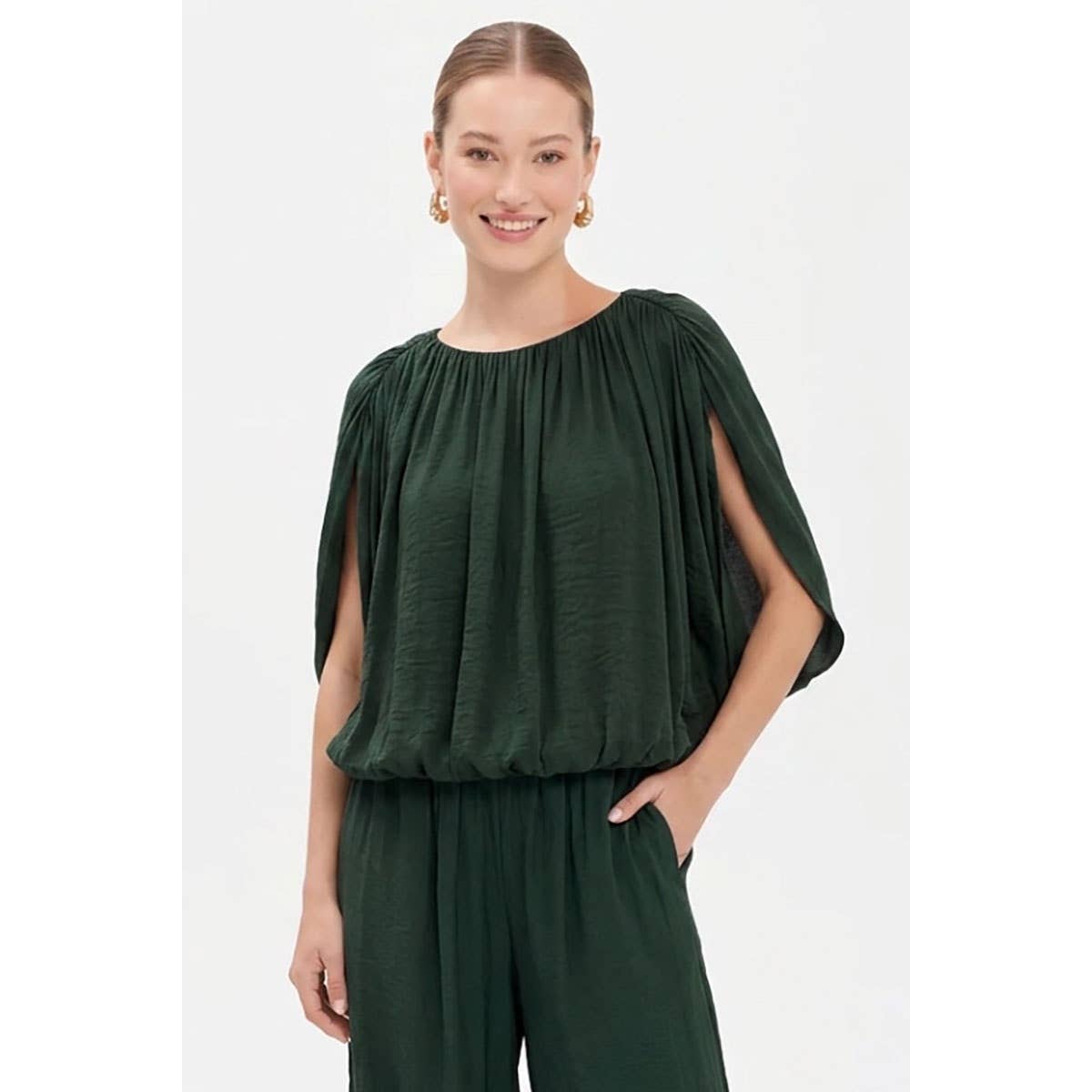 Drape Bubble Blouse